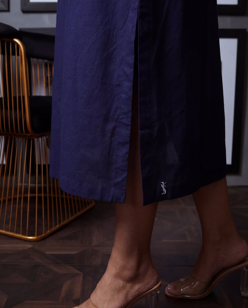 Nayza Navy Premium Fabric Pakistani Summer Dresses - Sahiba-clothing - 6