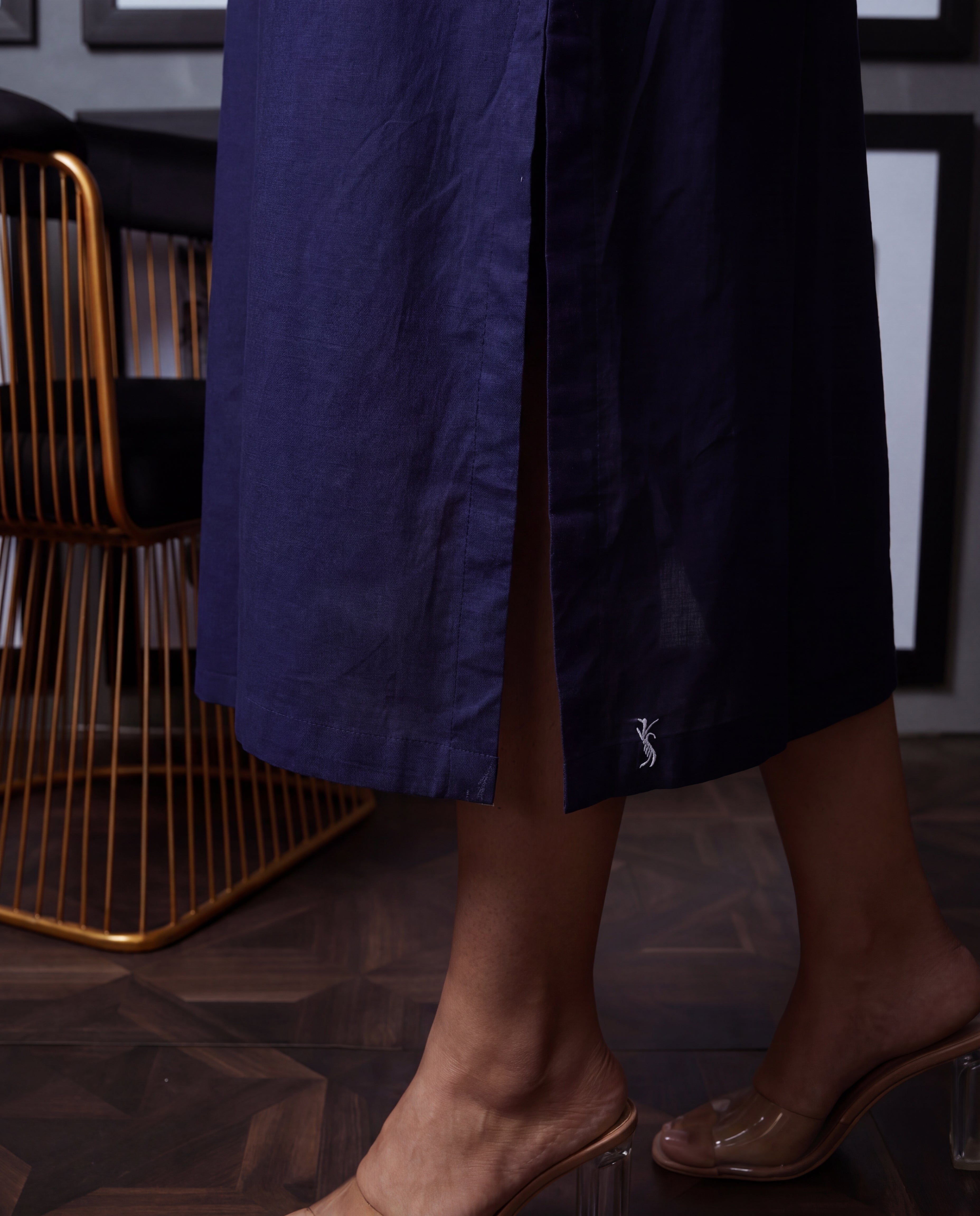 Nayza Navy Premium Fabric Pakistani Summer Dresses - Sahiba-clothing - 6