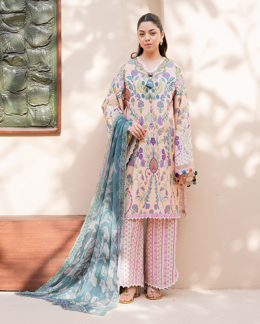 Rosewood Bloom Organza Women Clothing - Roheenaz - 1