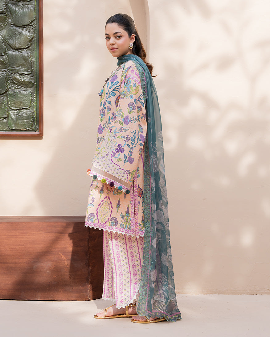 Rosewood Bloom Organza Women Clothing - Roheenaz - 2