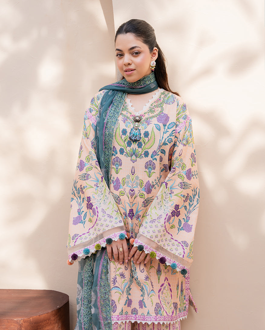 Rosewood Bloom Organza Women Clothing - Roheenaz - 4