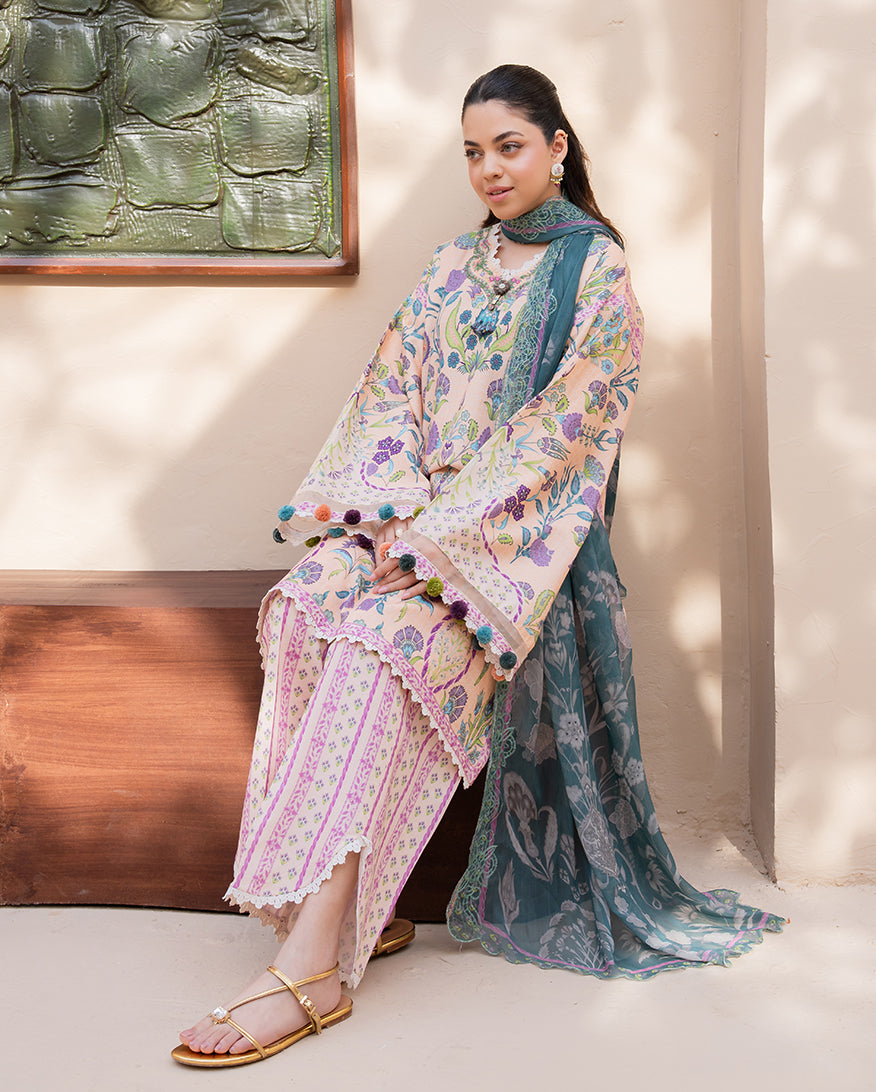 Rosewood Bloom Organza Women Clothing - Roheenaz - 6