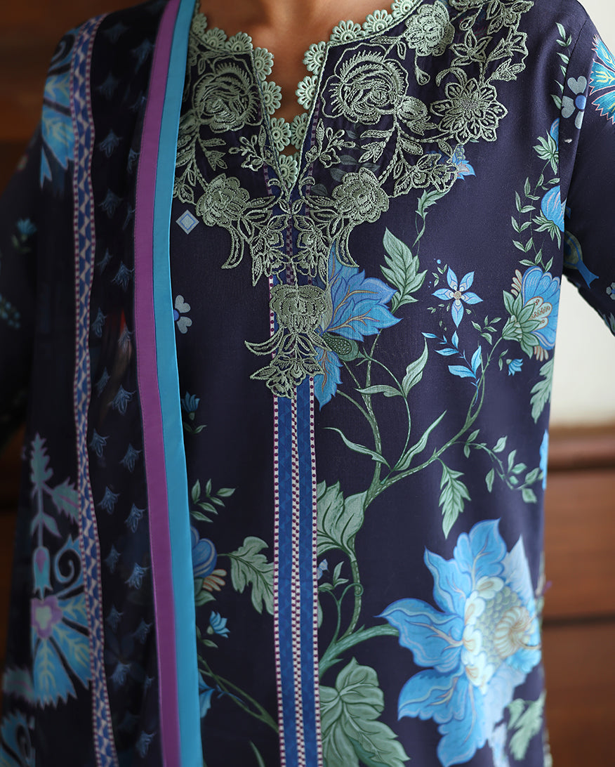 Orchid meadow Organza Women Clothing - Roheenaz - 4