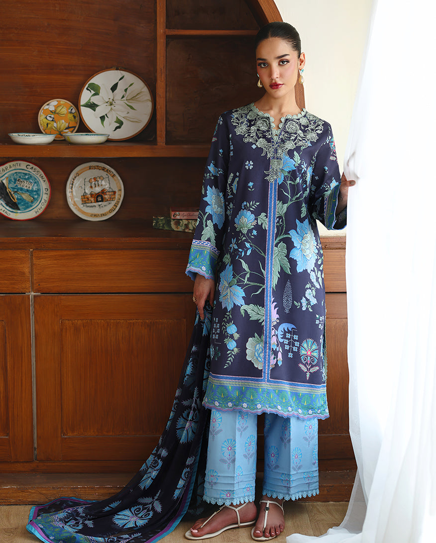 Orchid meadow Organza Women Clothing - Roheenaz - 5