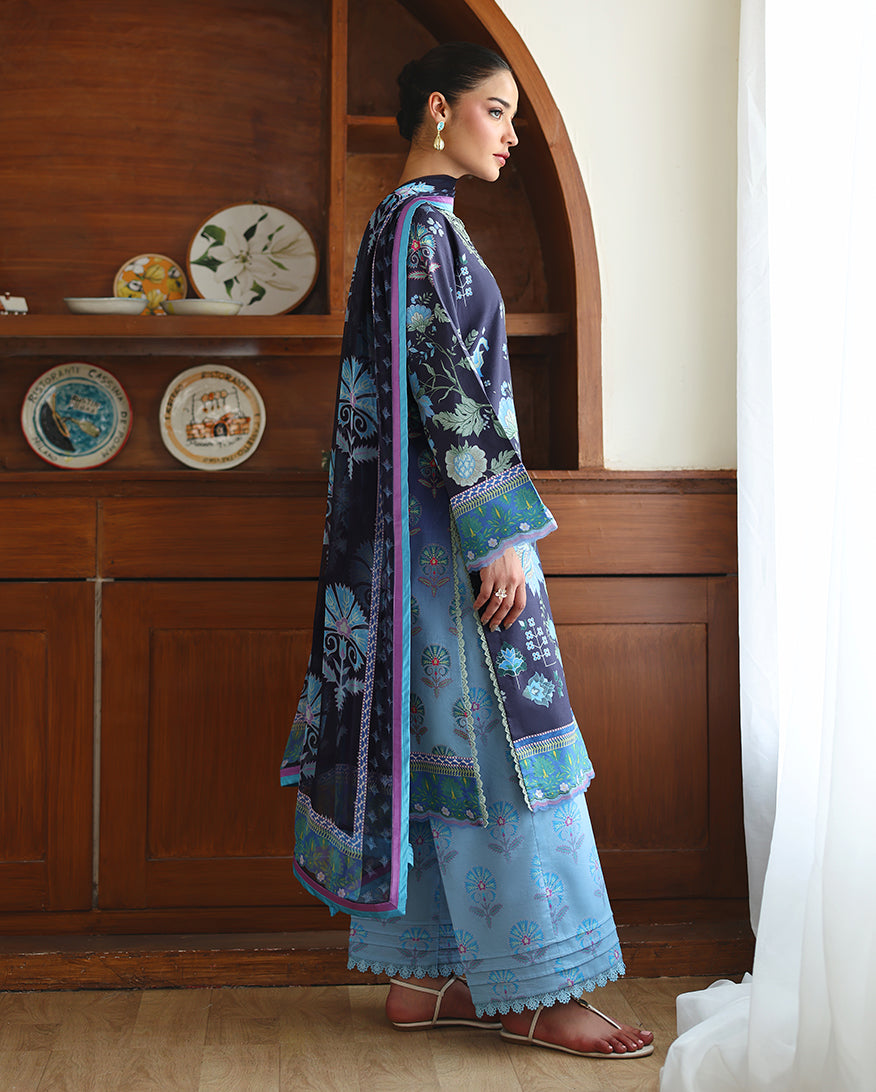 Orchid meadow Organza Women Clothing - Roheenaz - 2