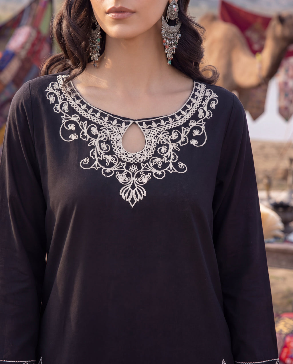 Parda-Nasheen Black Premium Fabric Pakistani Summer Dresses - Sahiba-clothing - 6