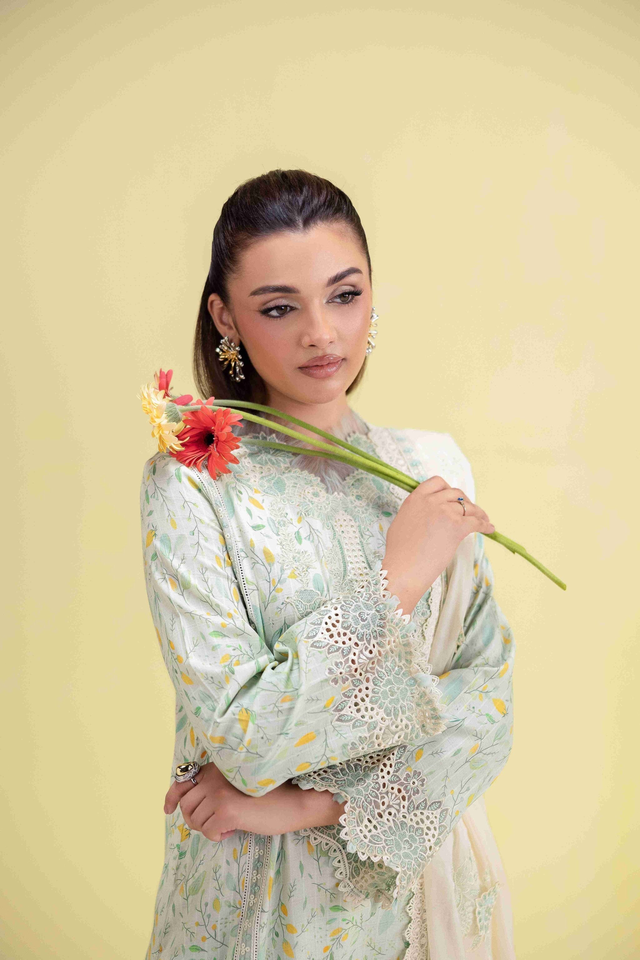AVEN AP-01 Cotton Pakistani Summer Dresses - aabyaan - 5