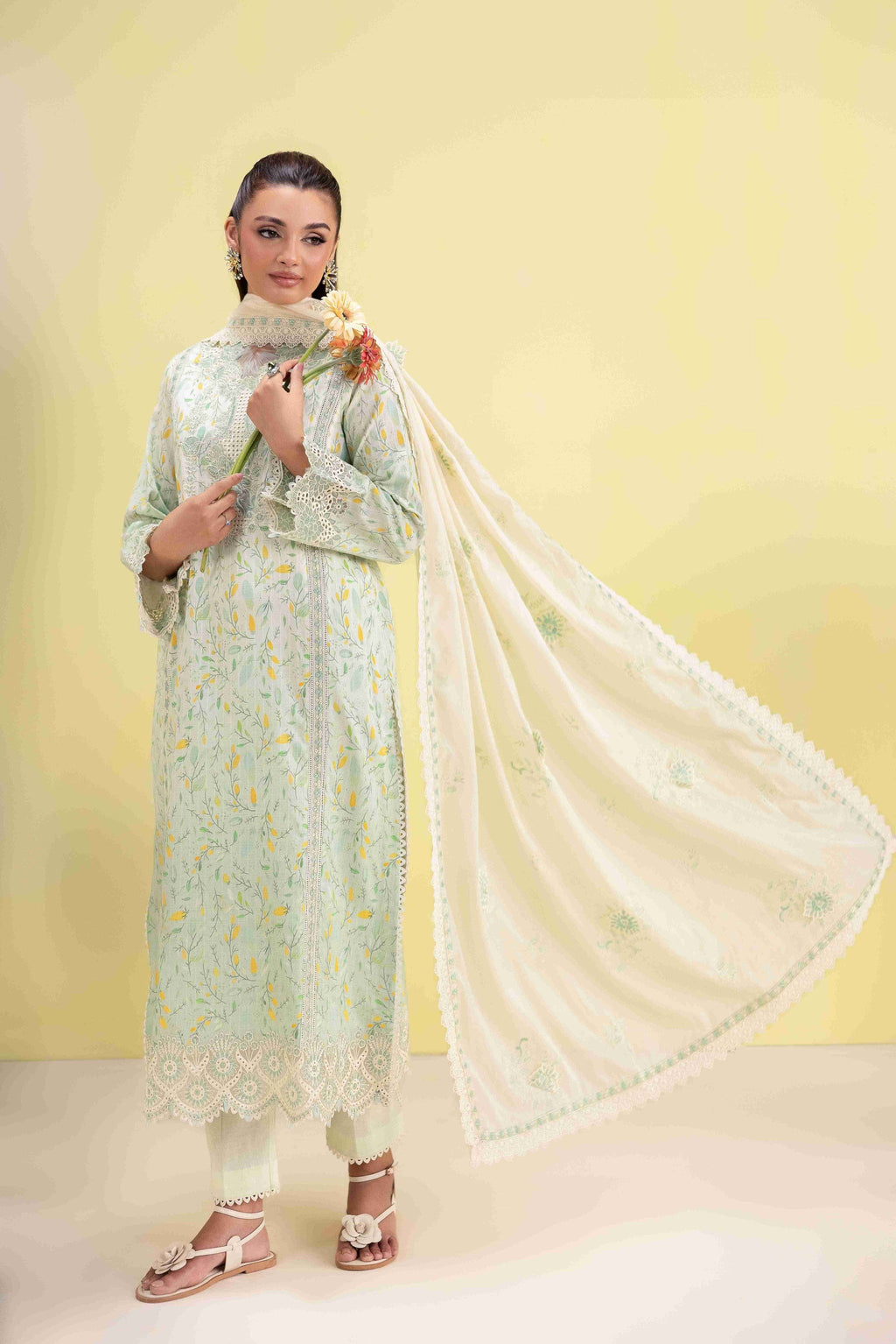 AVEN AP-01 Cotton Pakistani Summer Dresses - aabyaan - 3