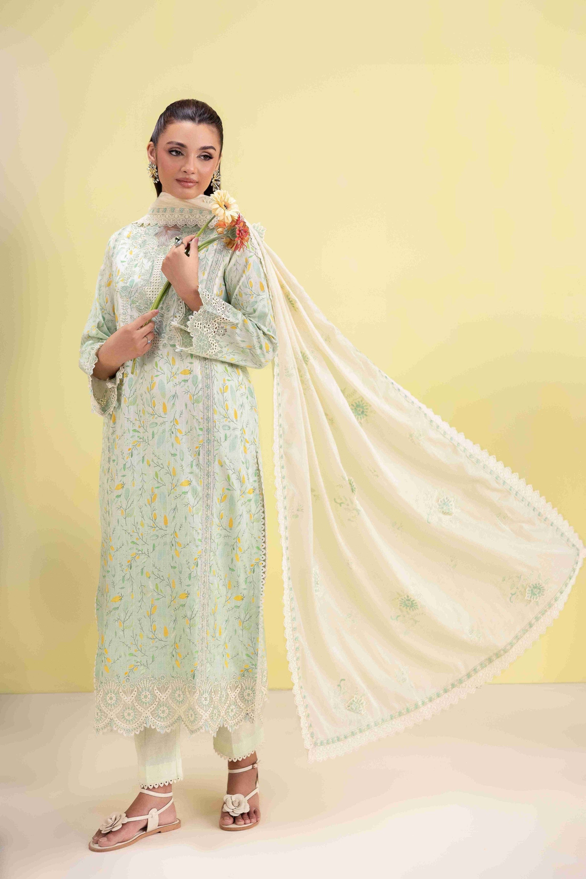 AVEN AP-01 Cotton Pakistani Summer Dresses - aabyaan - 3