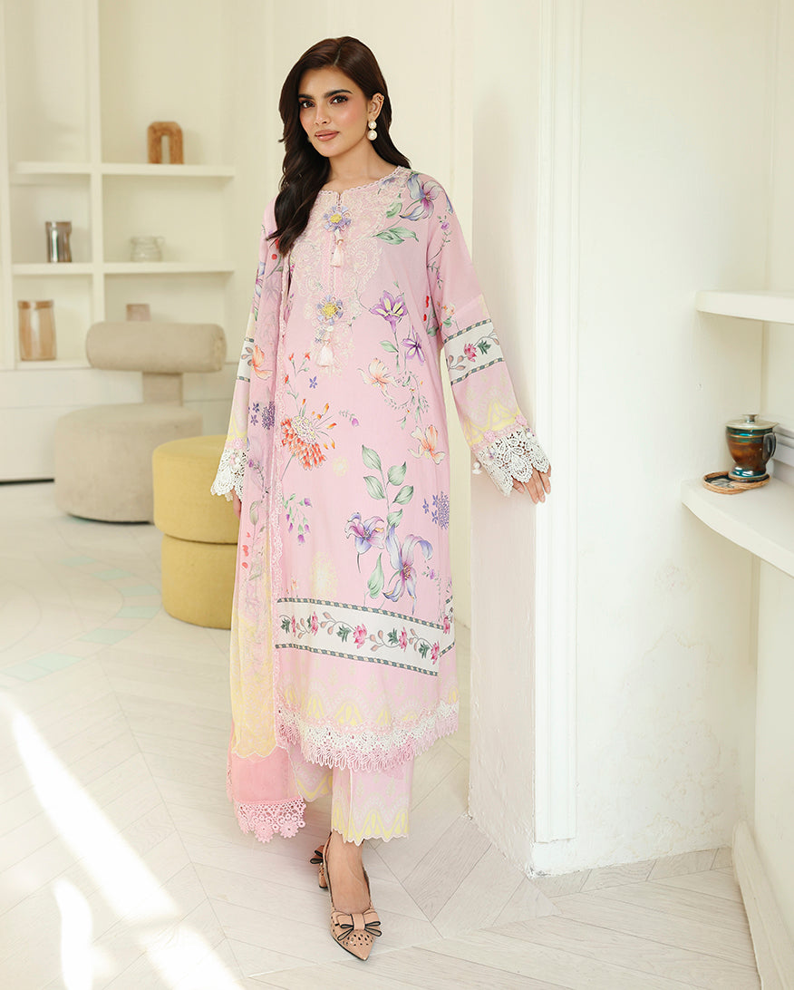 Pink Veil Organza Women Clothing - Roheenaz - 1