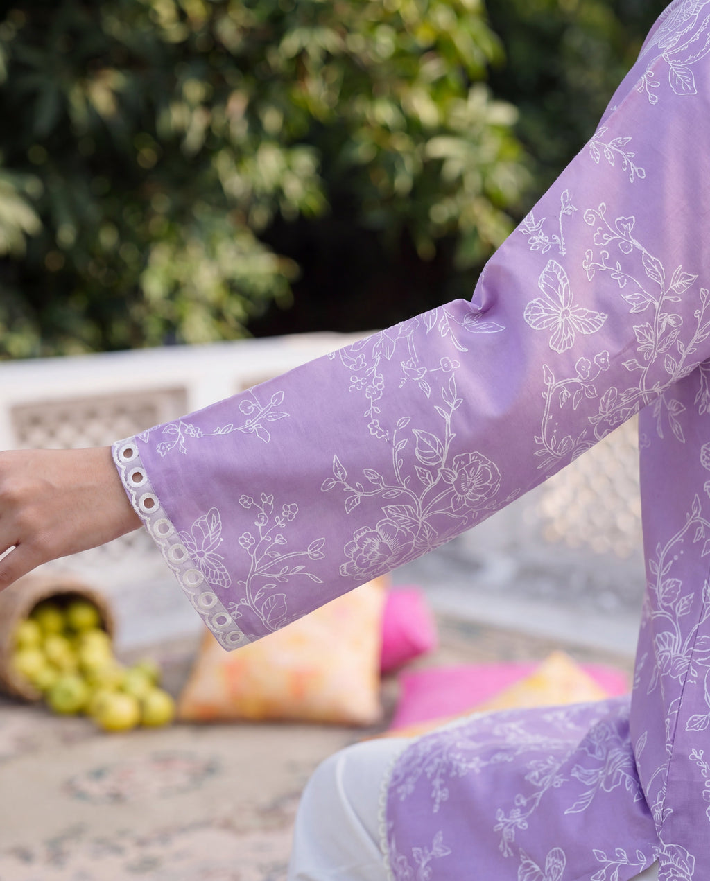Plum Lailac Premium Fabric Pakistani Summer Dresses - Sahiba-clothing - 4