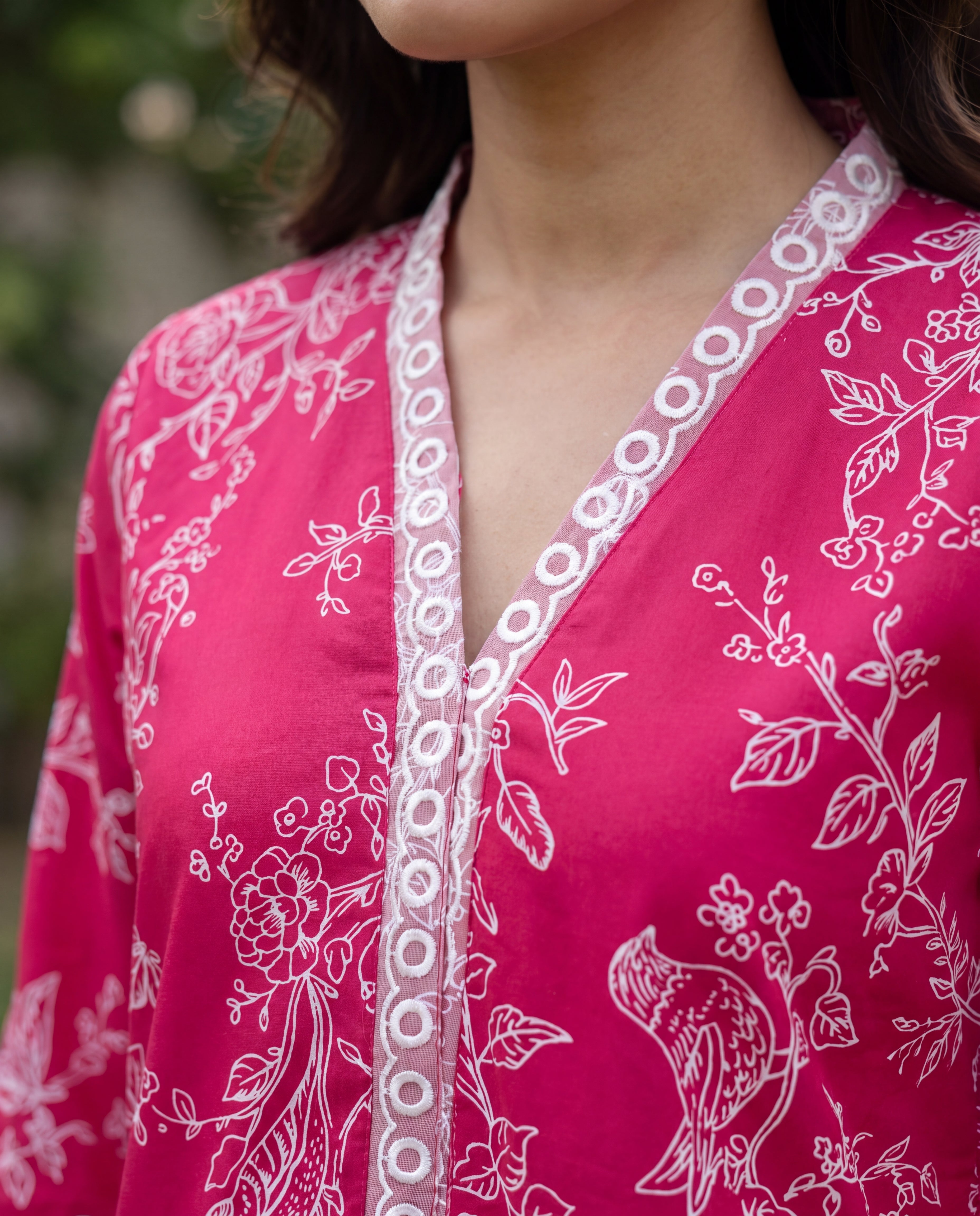 Plum Red Premium Fabric Pakistani Summer Dresses - Sahiba-clothing - 3