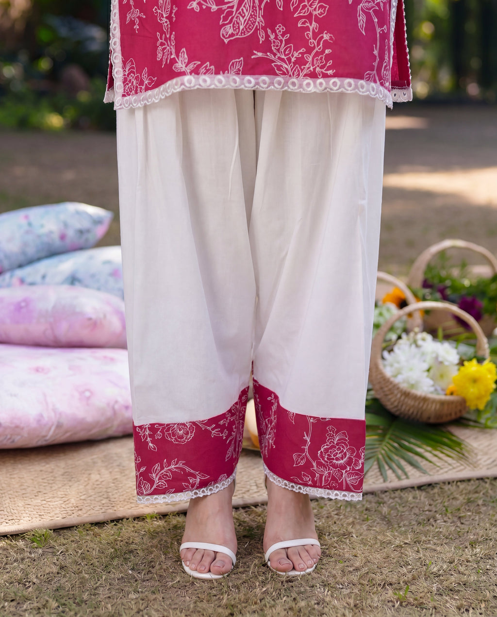 Plum Red Premium Fabric Pakistani Summer Dresses - Sahiba-clothing - 6