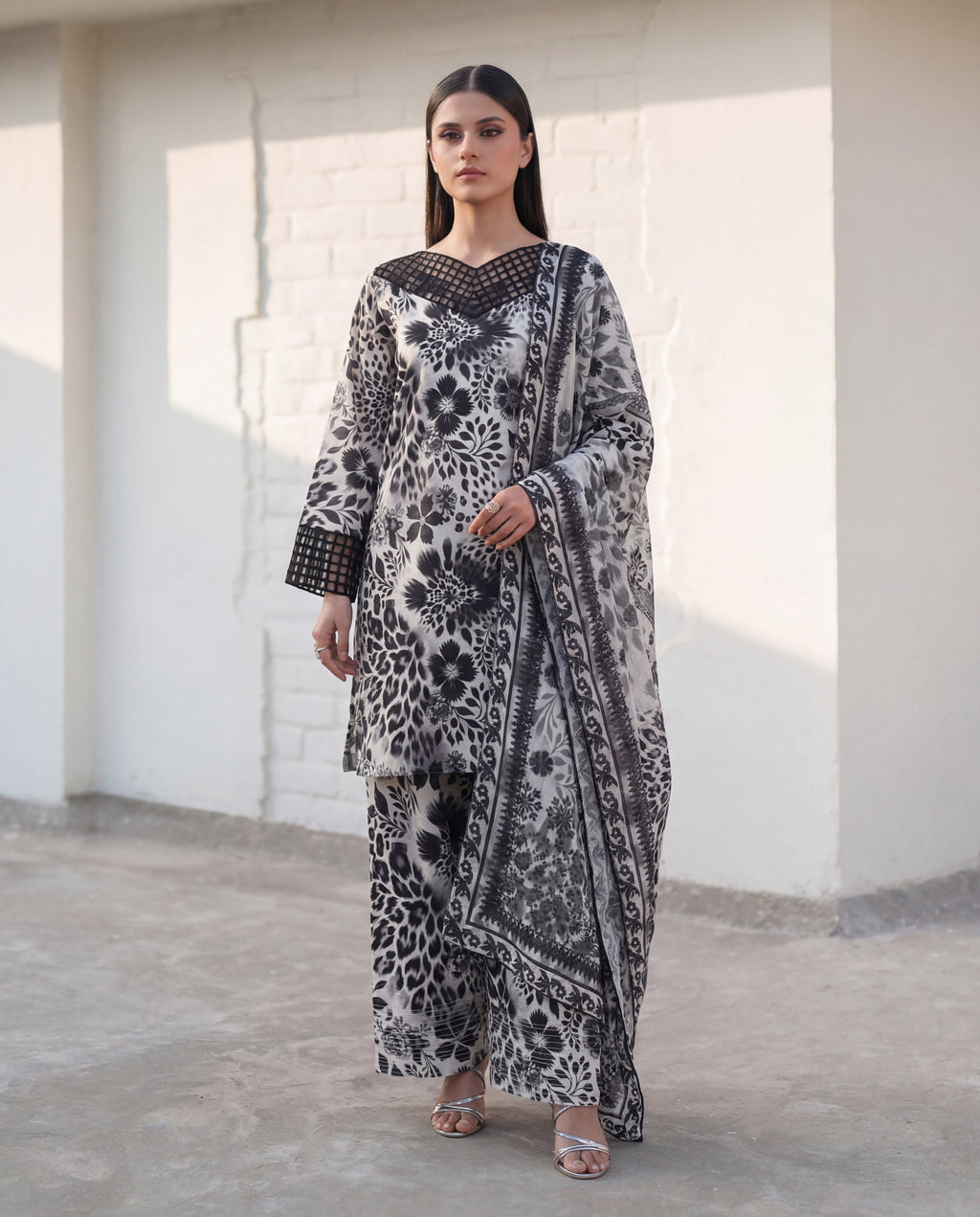 Porcelain Premium Fabric Pakistani Summer Dresses - Sahiba-clothing - 1