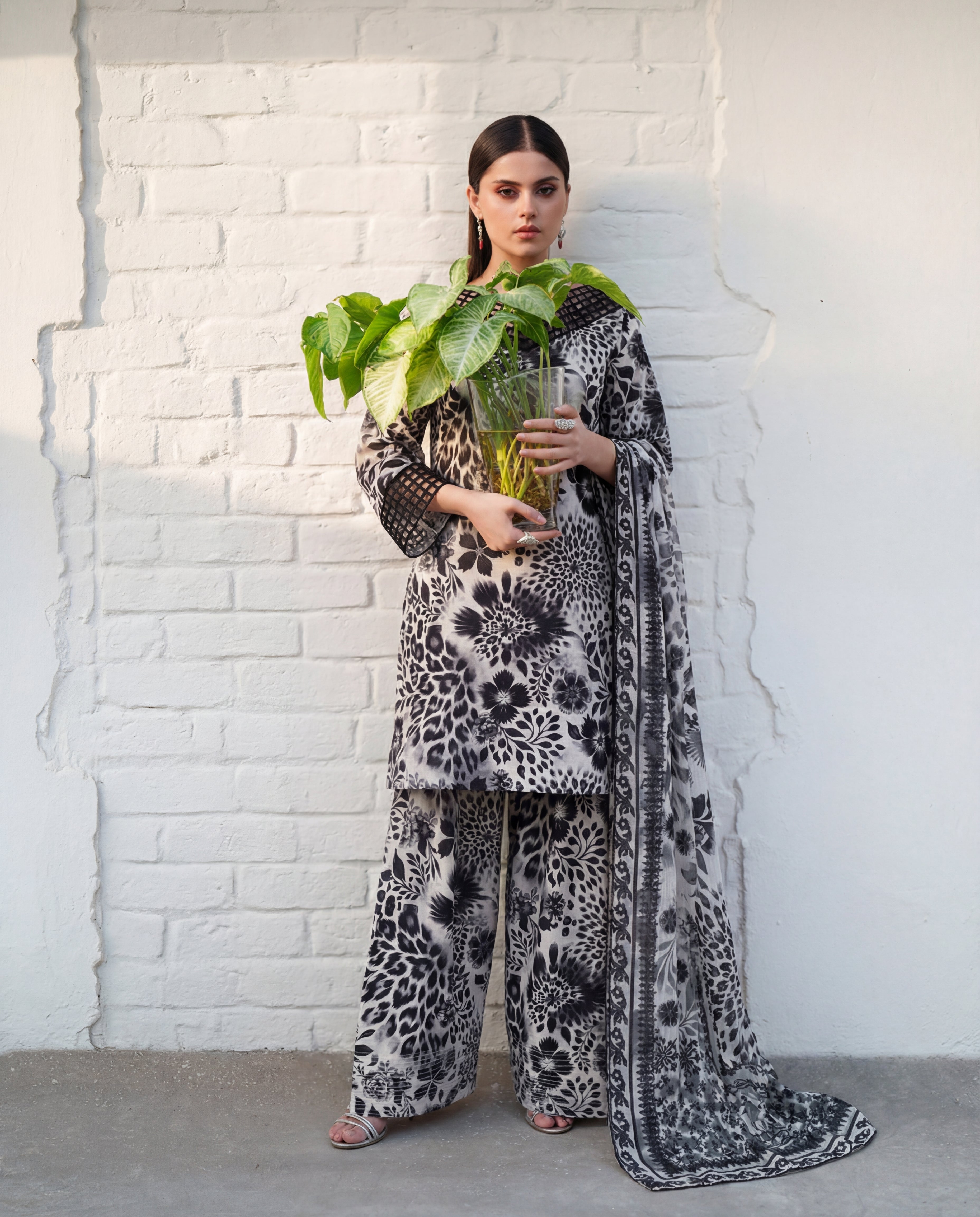 Porcelain Premium Fabric Pakistani Summer Dresses - Sahiba-clothing - 4