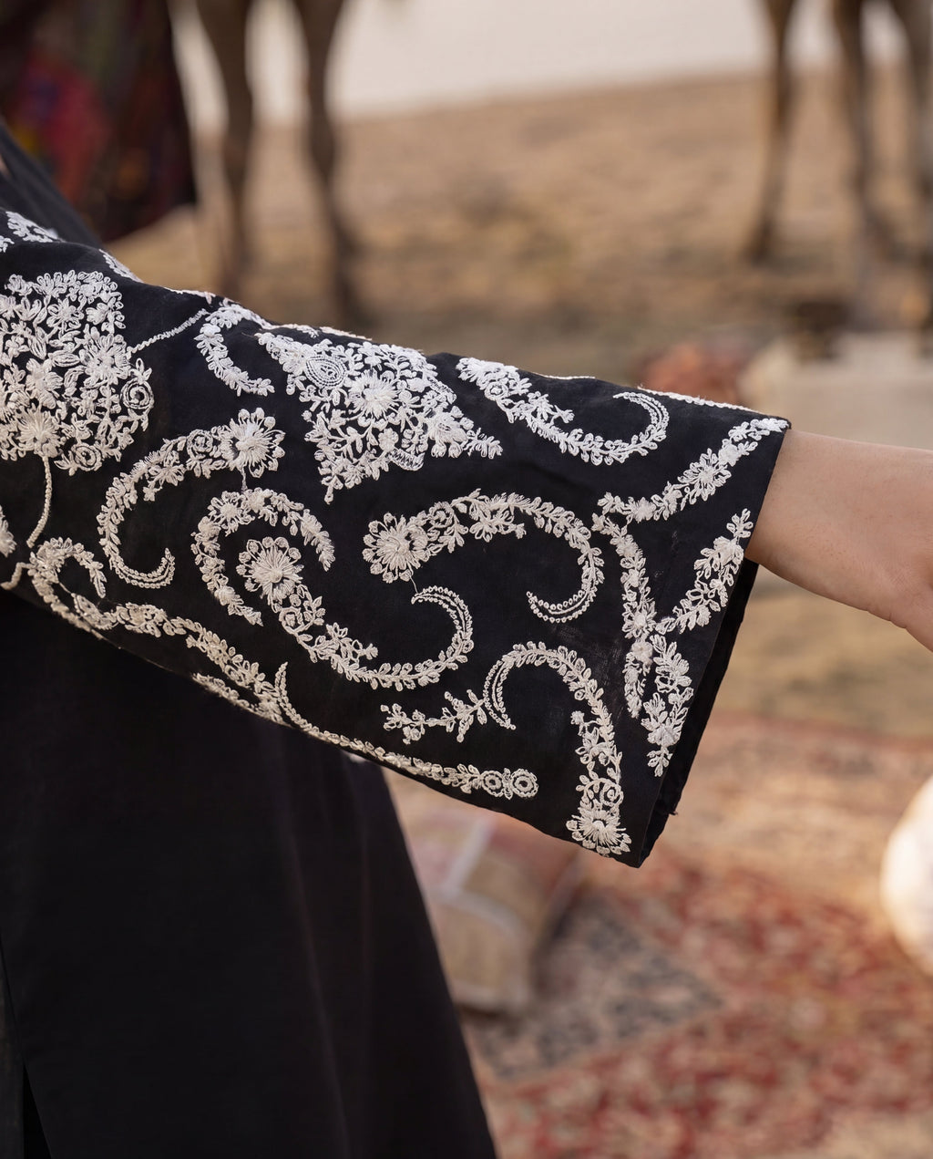 Raffa Black Premium Fabric Pakistani Summer Dresses - Sahiba-clothing - 4