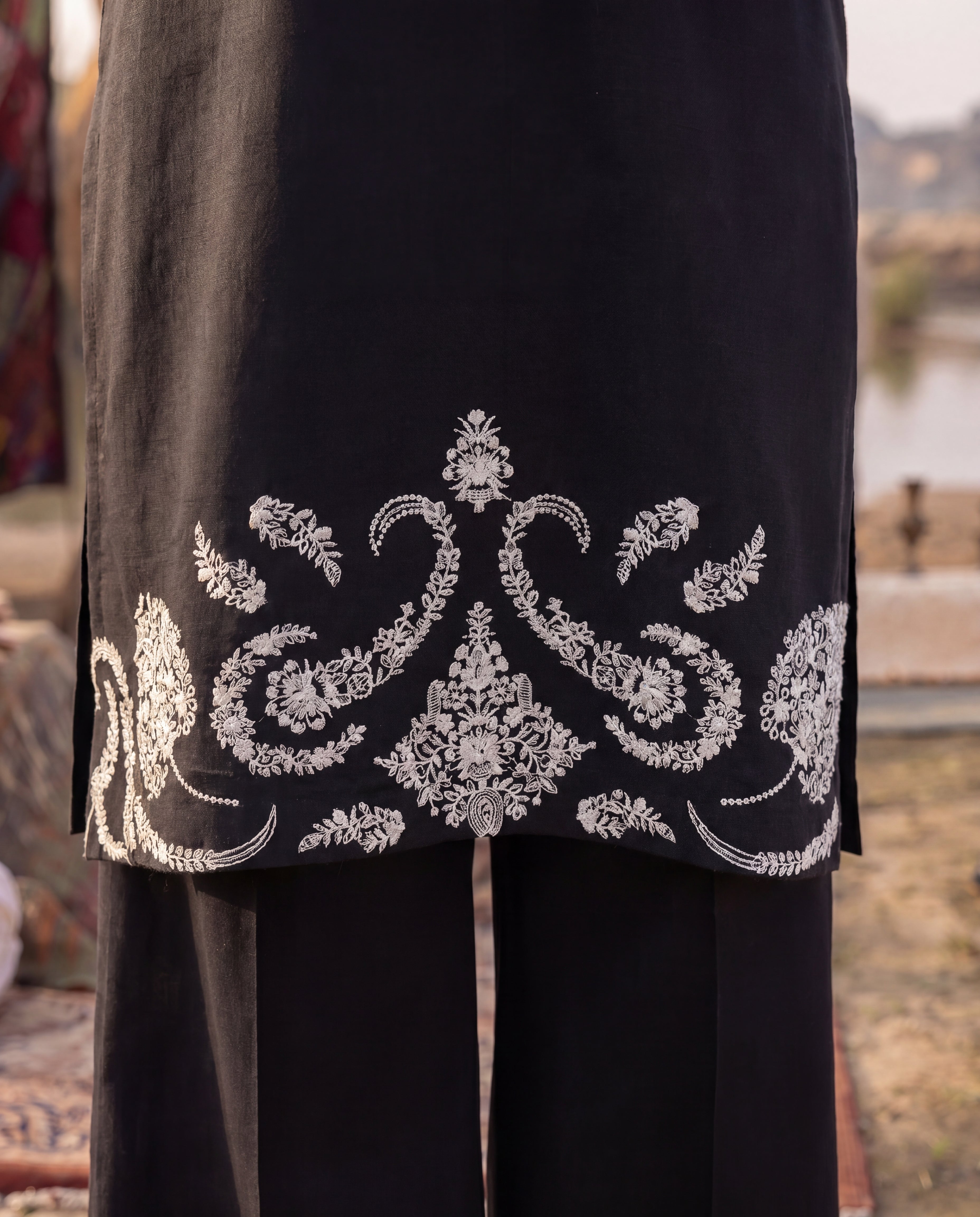 Raffa Black Premium Fabric Pakistani Summer Dresses - Sahiba-clothing - 5