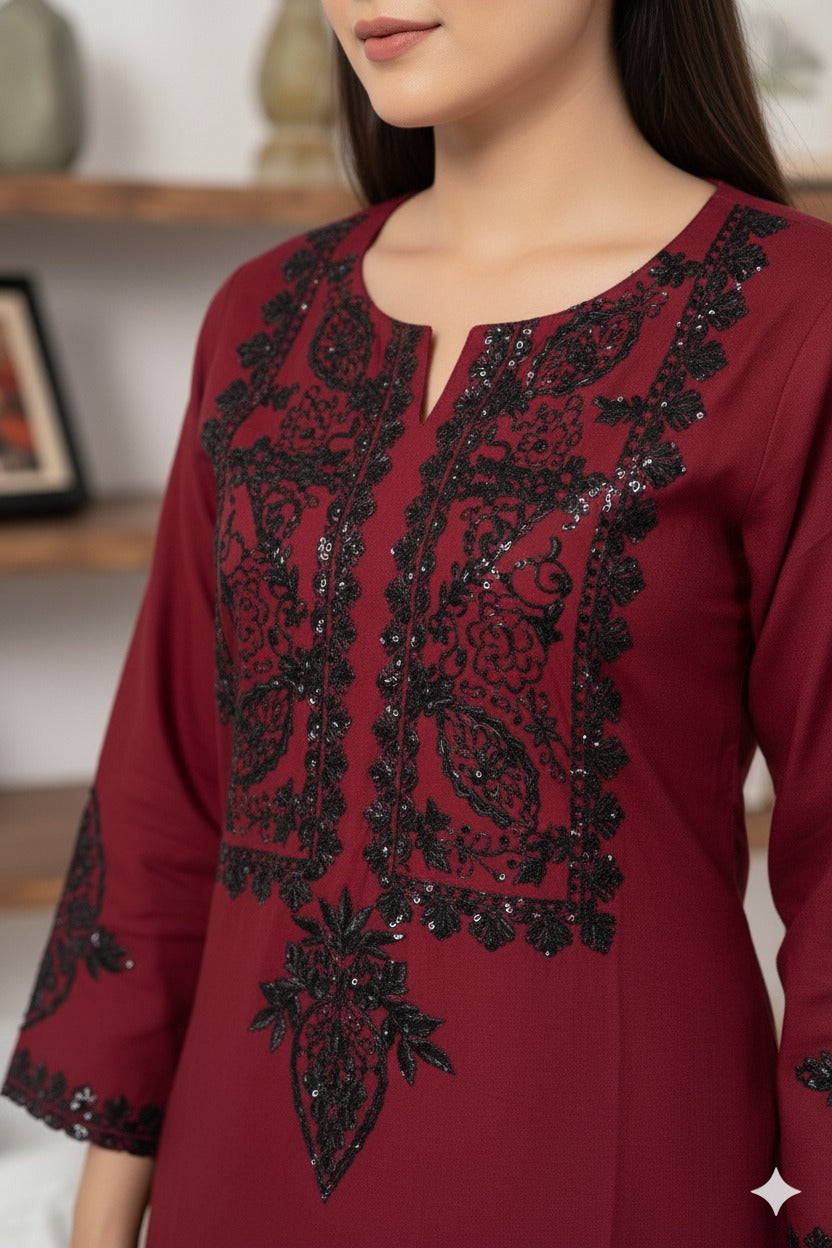 Rameen Premium Fabric Pakistani Winter Dresses - Sahiba-clothing - 2