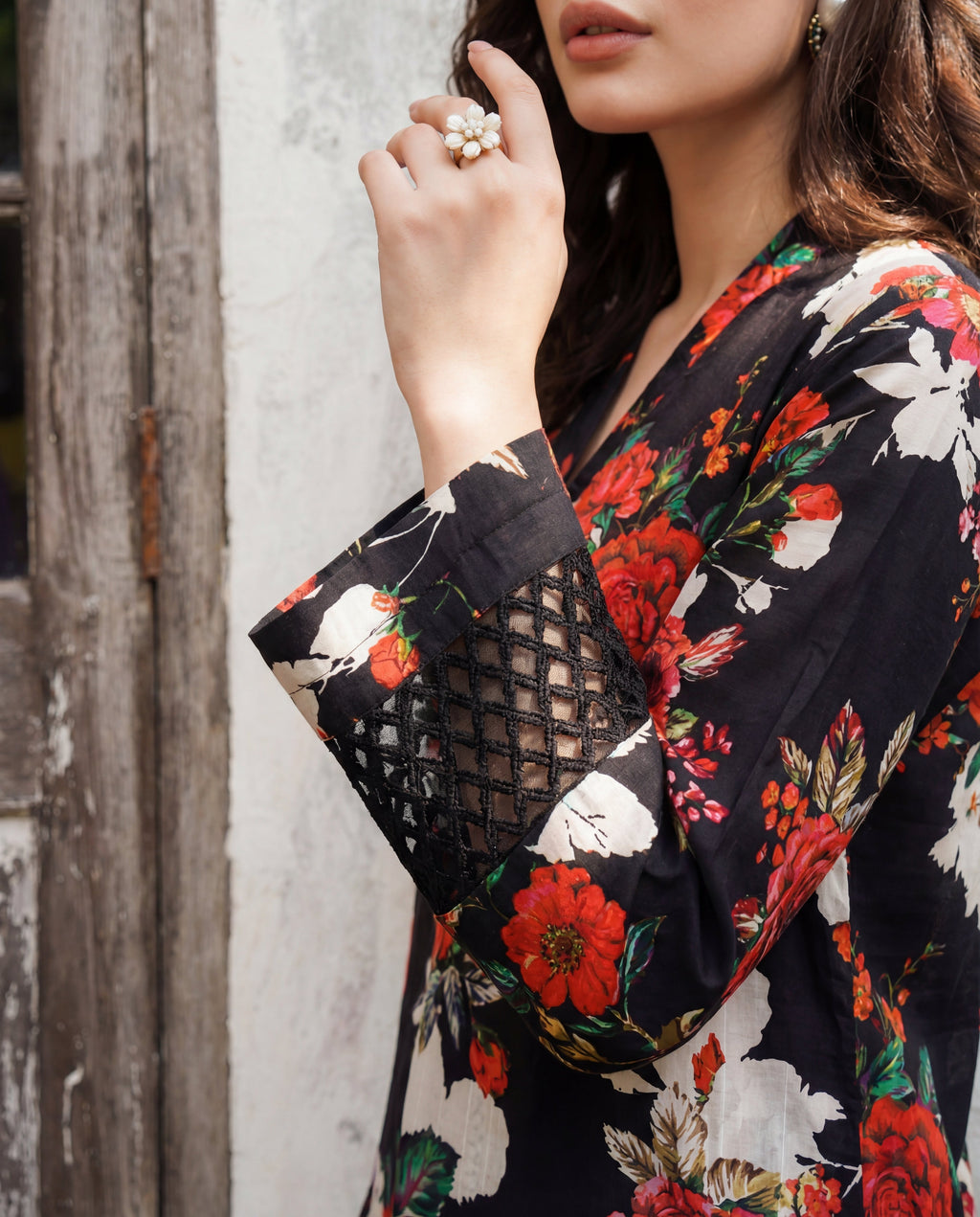Ramsha Black Premium Fabric Pakistani Summer Dresses - Sahiba-clothing - 4