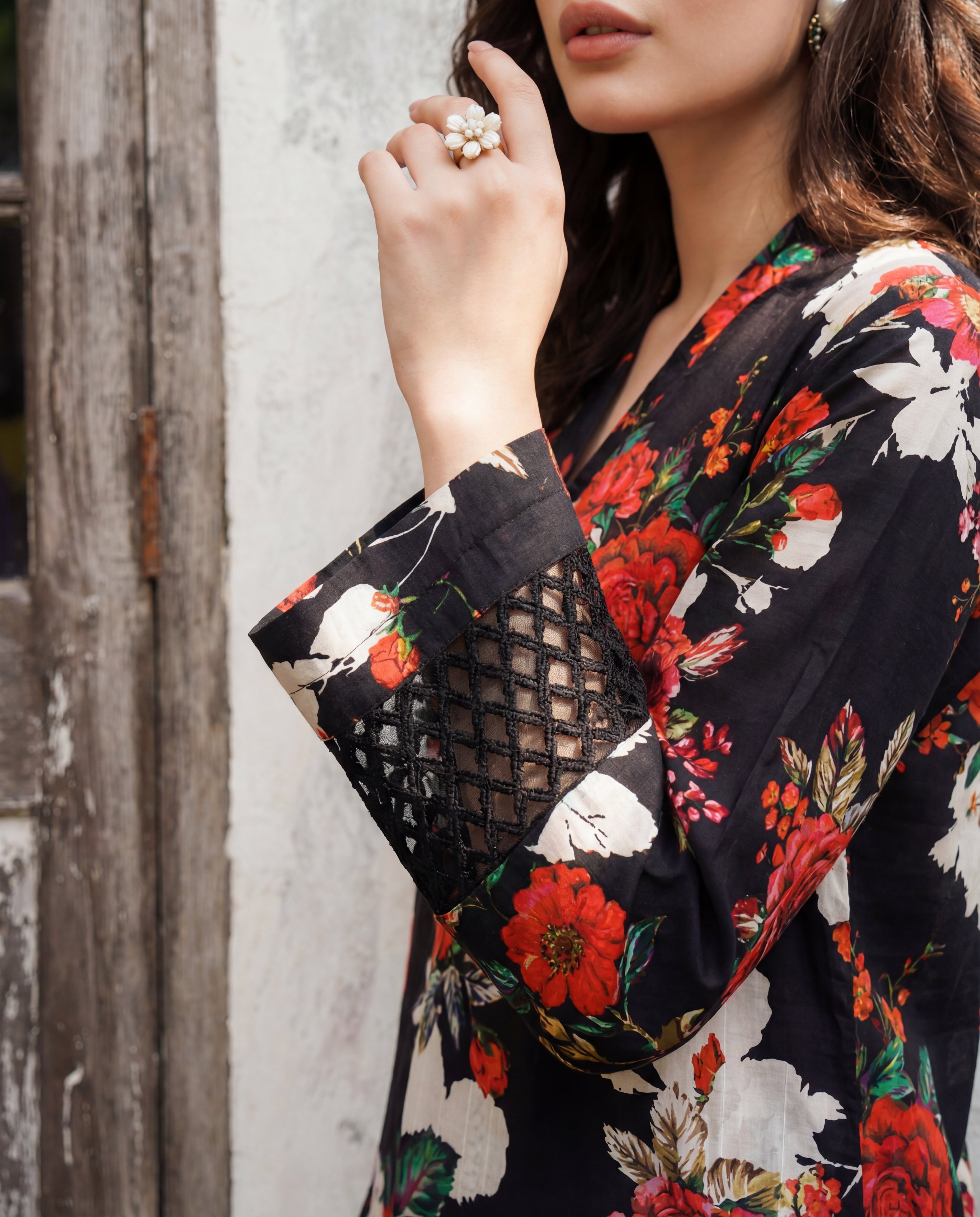 Ramsha Black Premium Fabric Pakistani Summer Dresses - Sahiba-clothing - 4