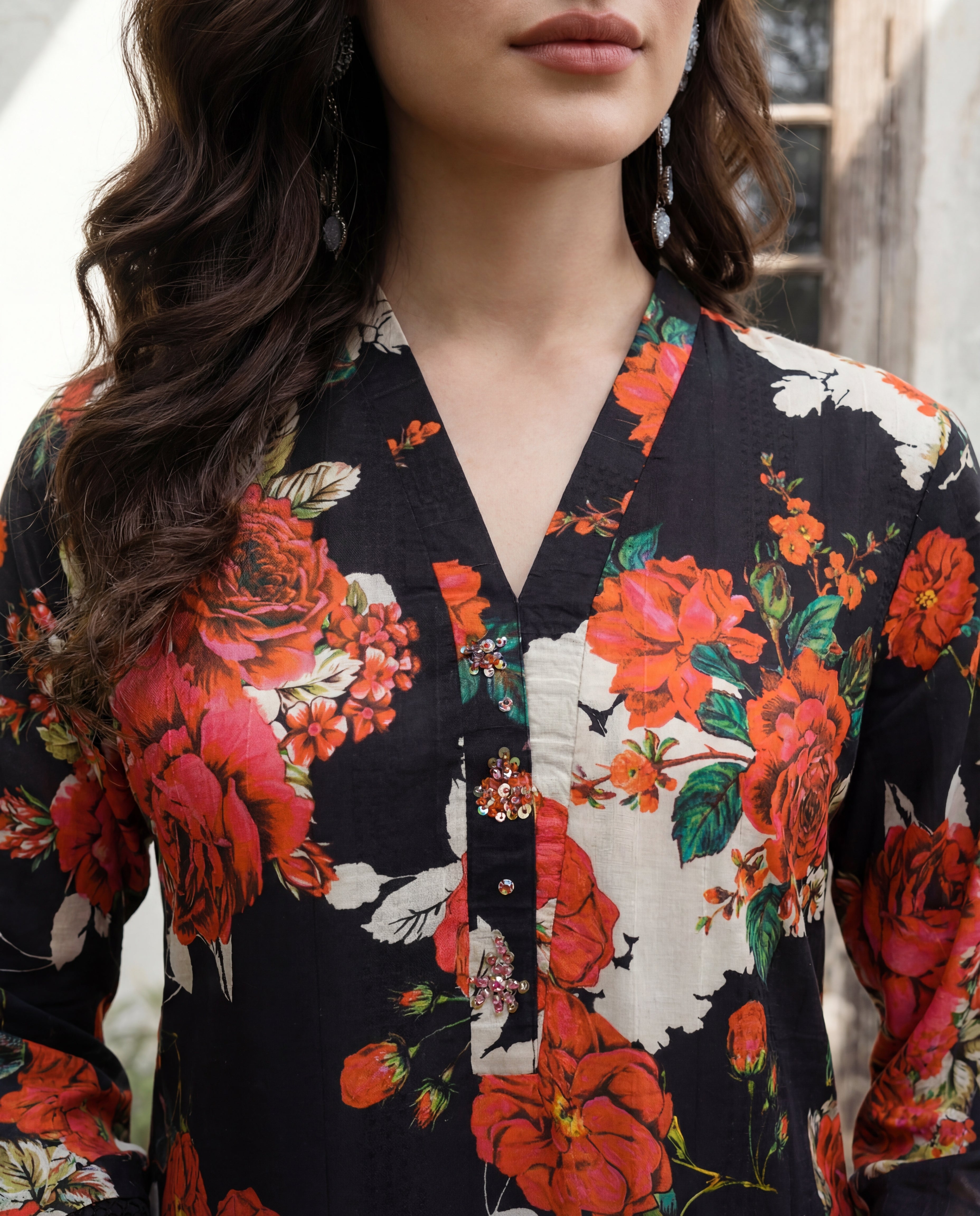 Ramsha Black Premium Fabric Pakistani Summer Dresses - Sahiba-clothing - 3