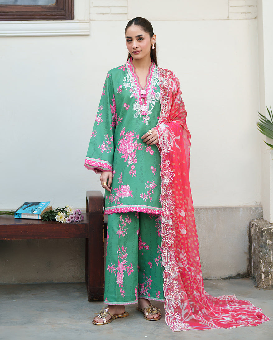 Rose Mist Organza Women Clothing - Roheenaz - 1