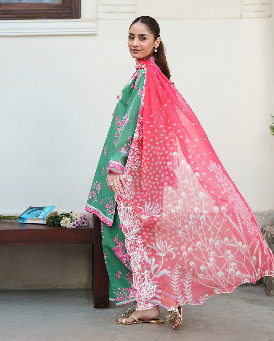 Rose Mist Organza Women Clothing - Roheenaz - 2