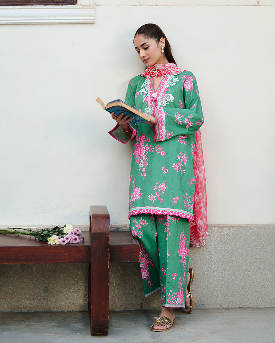 Rose Mist Organza Women Clothing - Roheenaz - 3