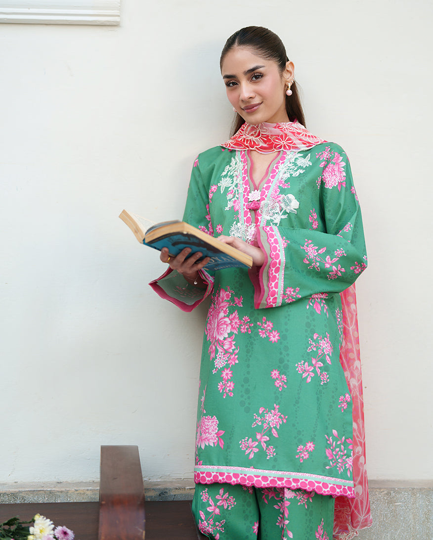 Rose Mist Organza Women Clothing - Roheenaz - 5