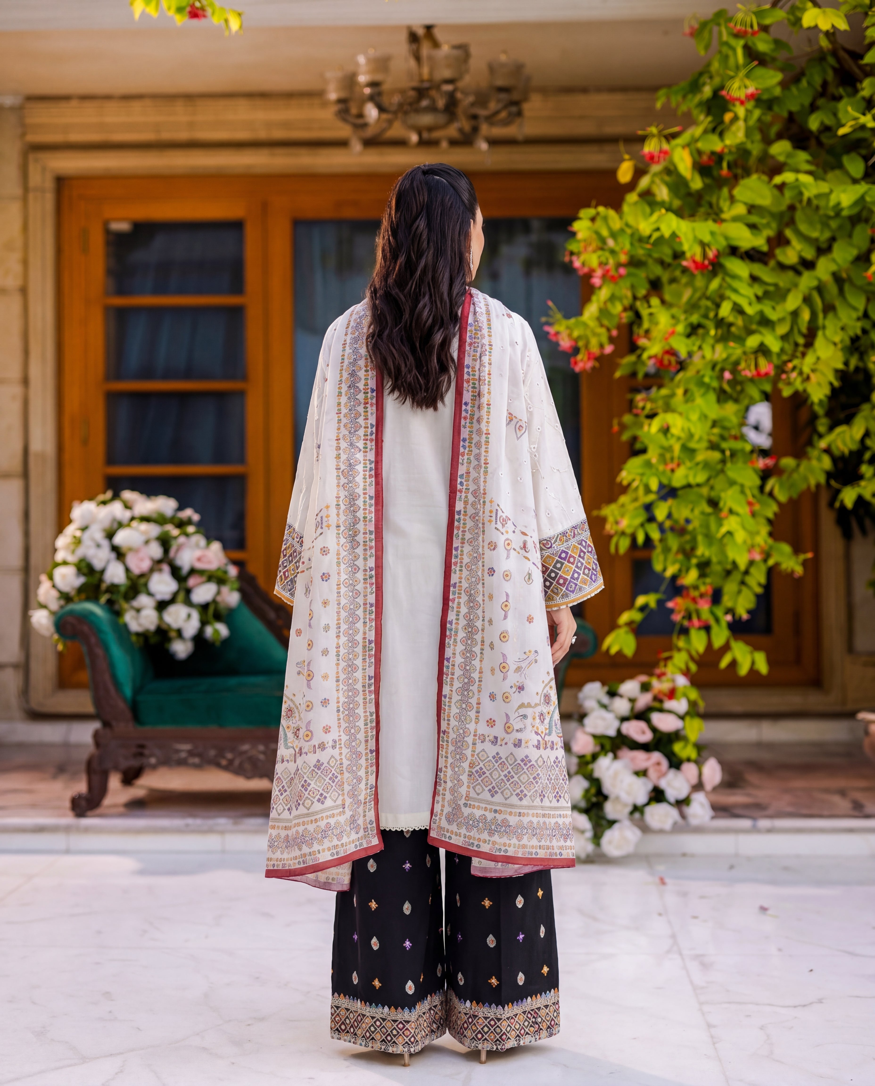 Rosemary Ivory Premium Fabric Pakistani Summer Dresses - Sahiba-clothing - 6