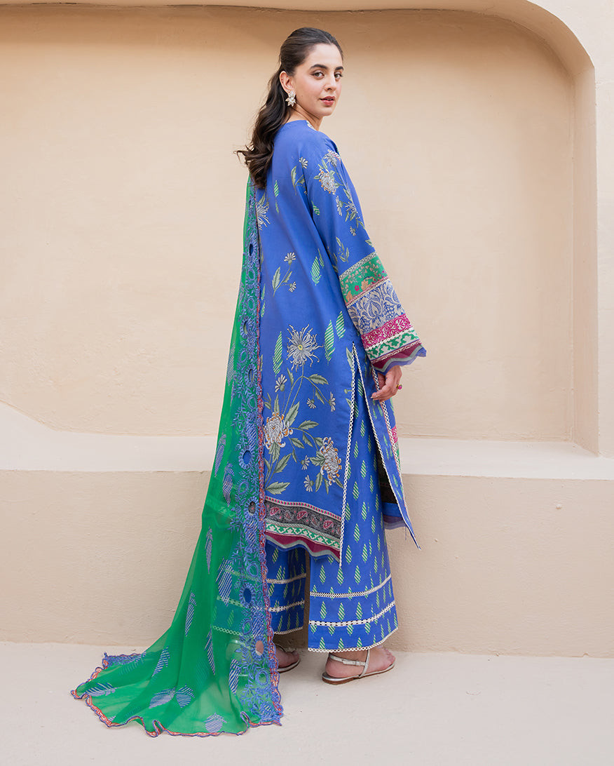 Rosewater Bloom Organza Women Clothing - Roheenaz - 3