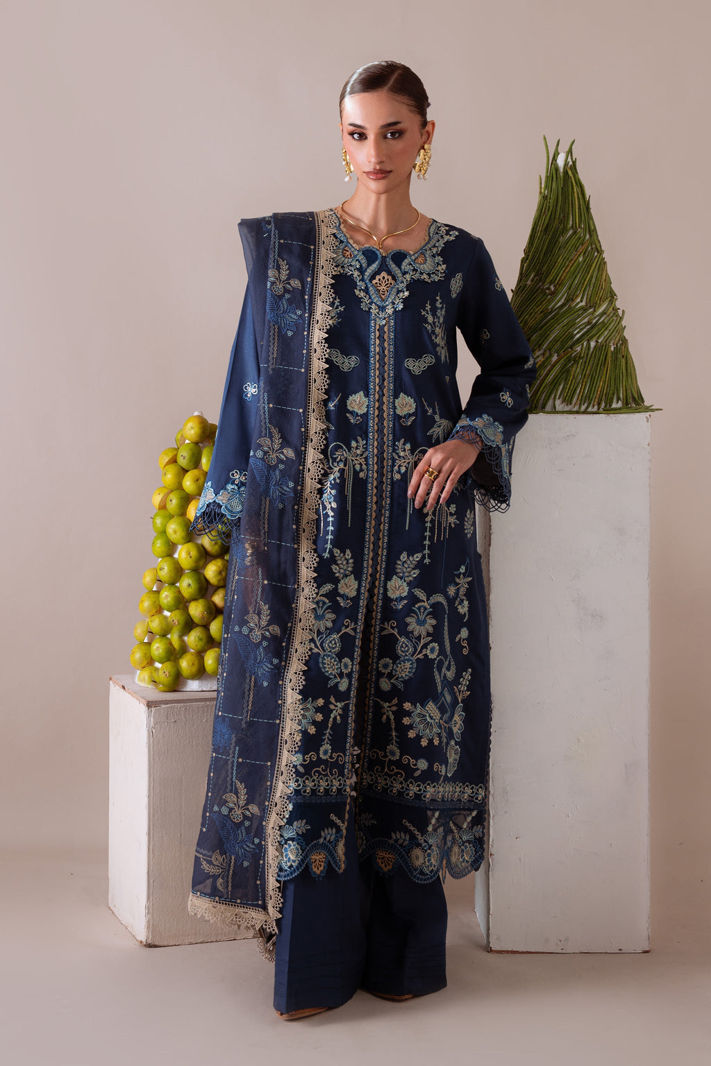RUHAB (AV-08) Jacquard Pakistani Summer Dresses - aabyaan - 1