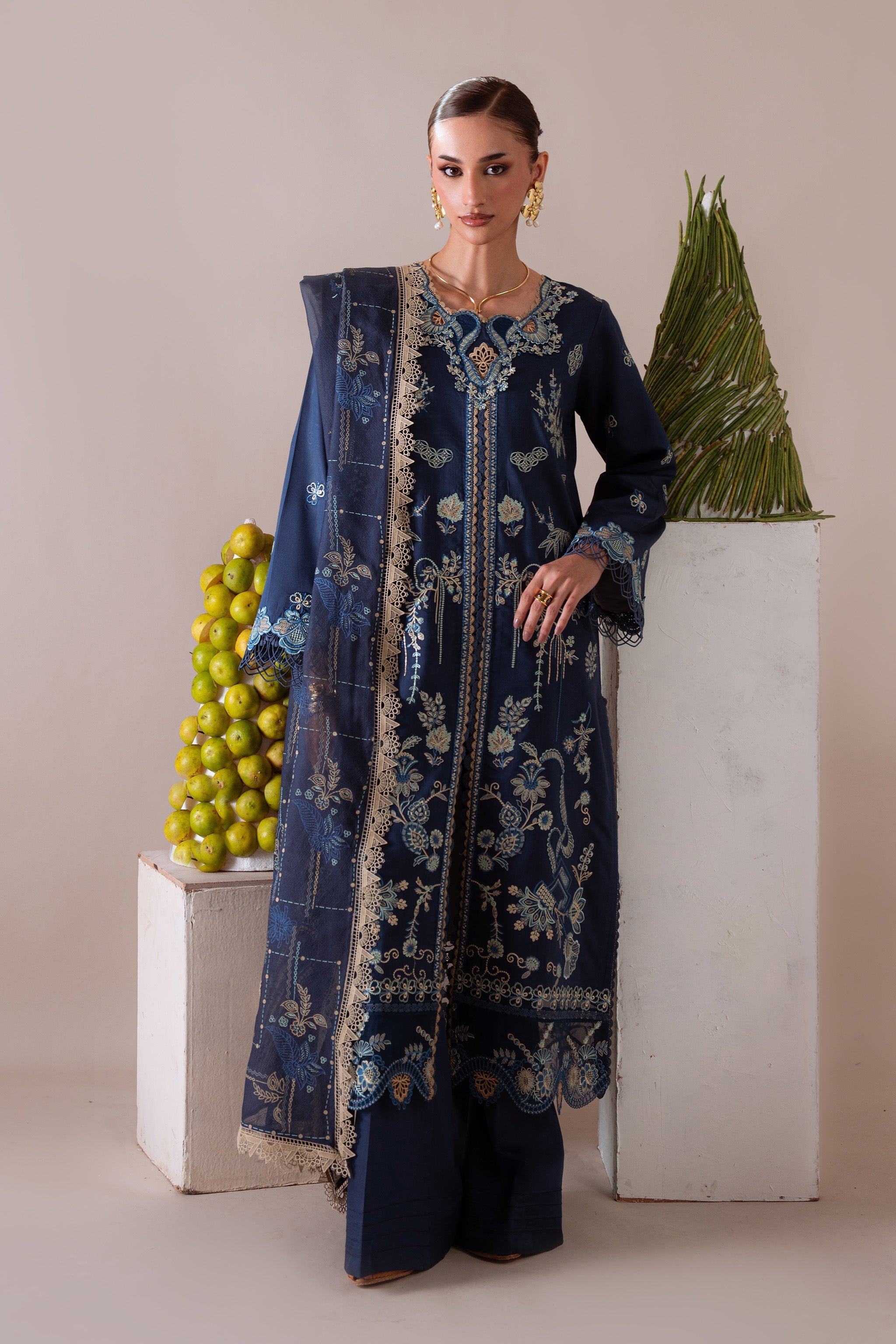 RUHAB (AV-08) Jacquard Pakistani Summer Dresses - aabyaan - 1