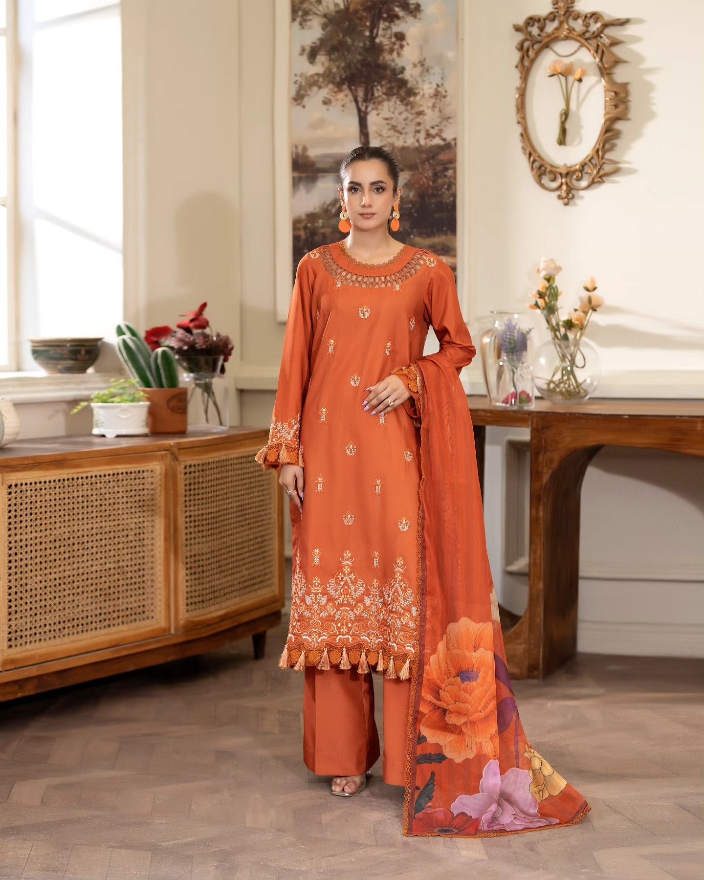 SUNSET CITRUS - NP 07 Embroidered Pakistani Dress