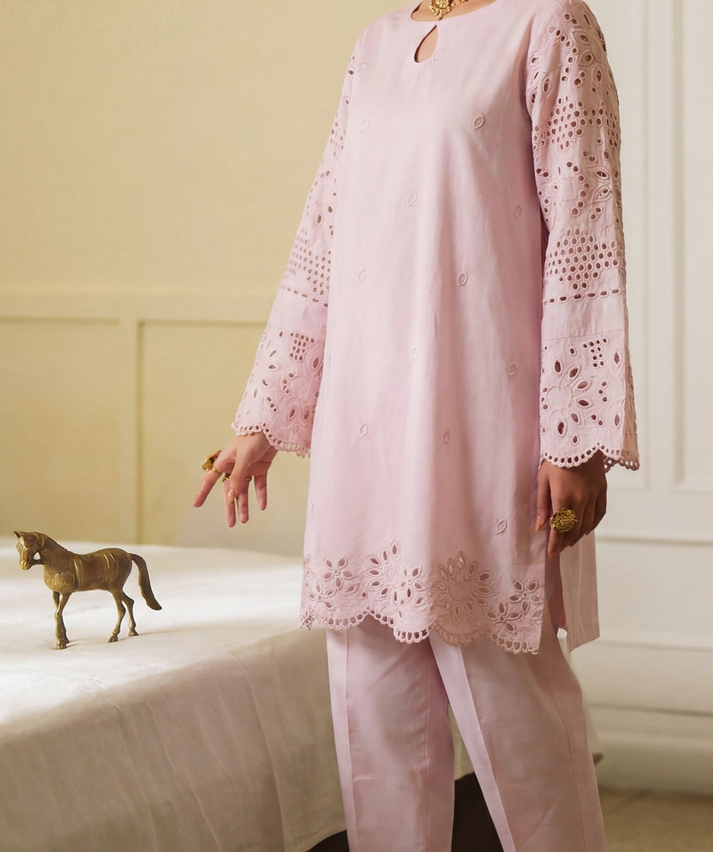 Saamiya Pink Premium Fabric Pakistani Summer Dresses - Sahiba-clothing - 8