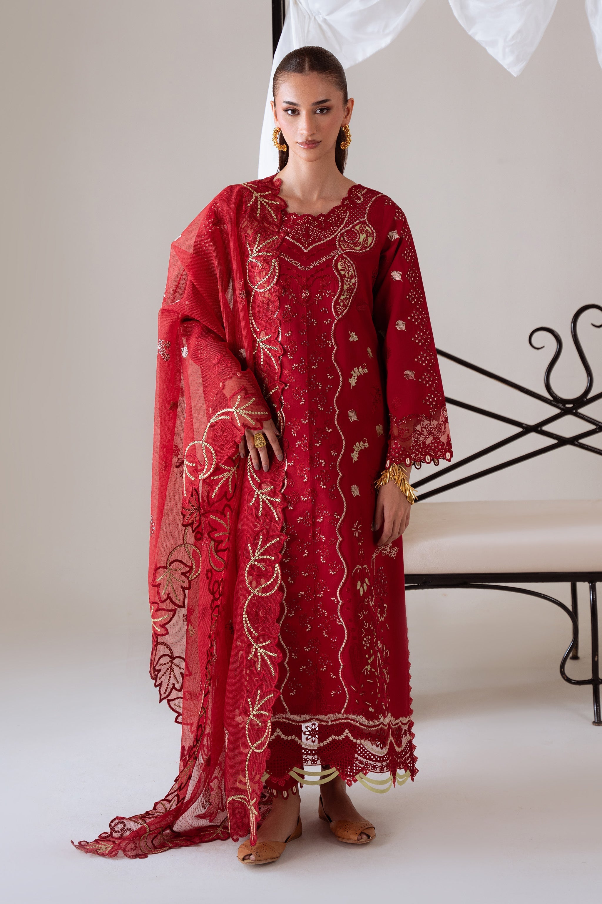 SEHR (AV-07) Karandi Pakistani Summer Dresses - aabyaan - 1