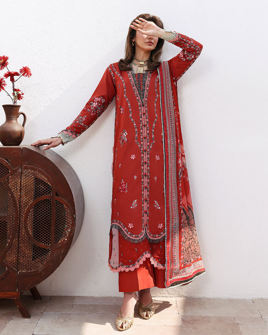 Serene Bloom Organza Women Clothing - Roheenaz - 3