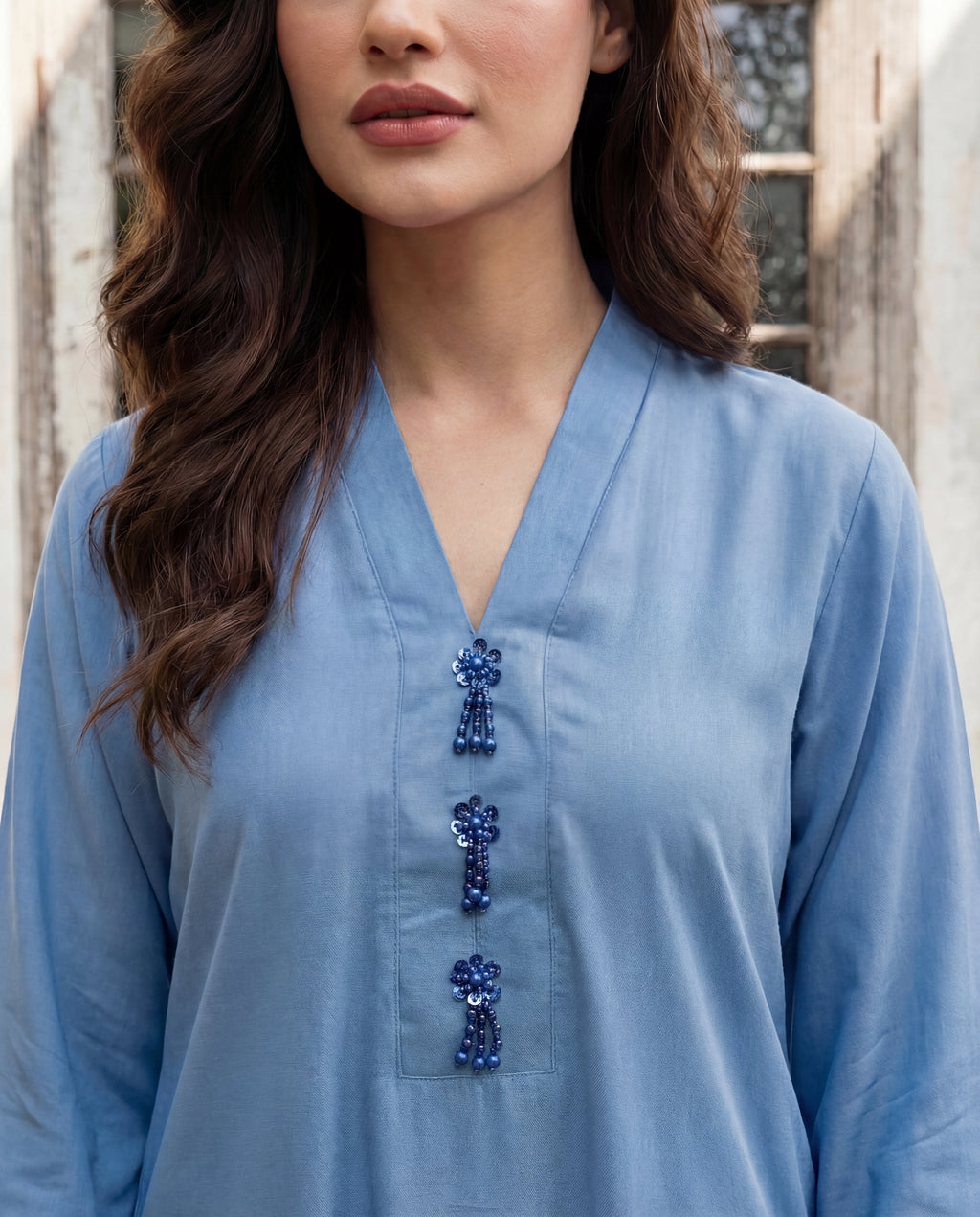 Shaahnoor Denim Premium Fabric Pakistani Winter Dresses - Sahiba-clothing - 5