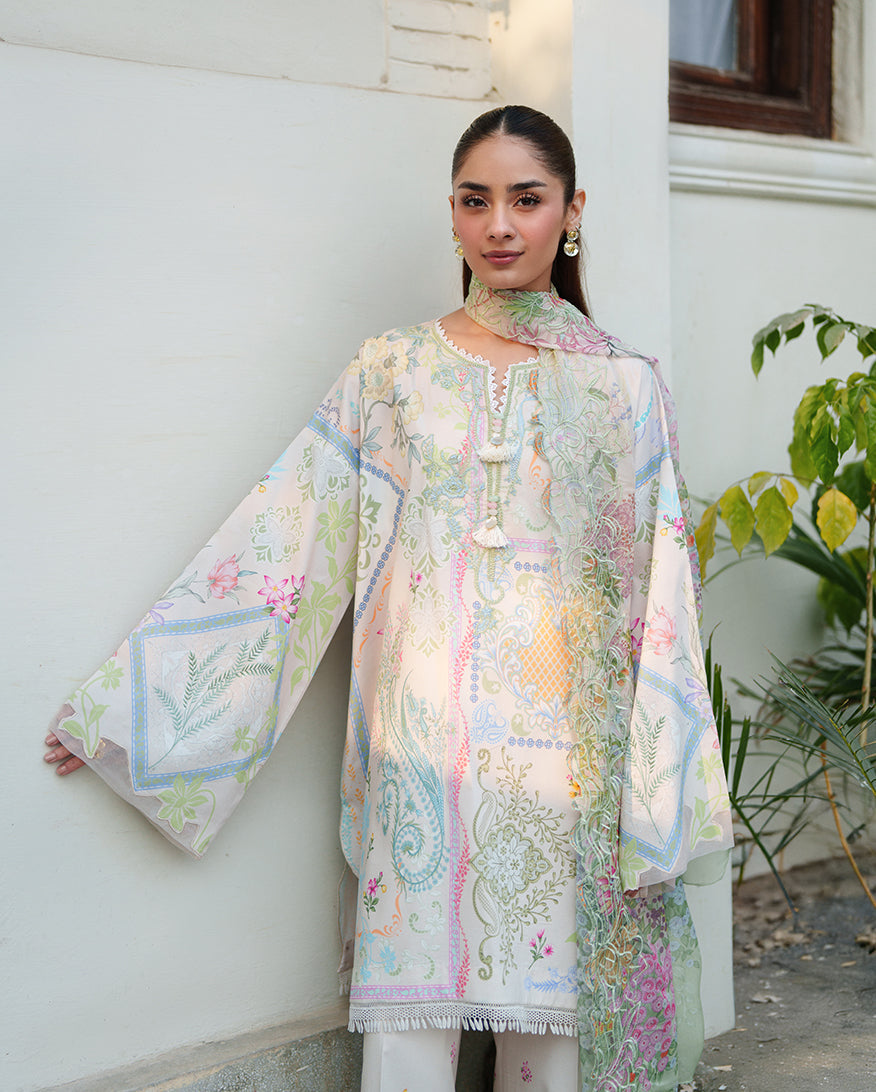 Soft Bloom Organza Women Clothing - Roheenaz - 4