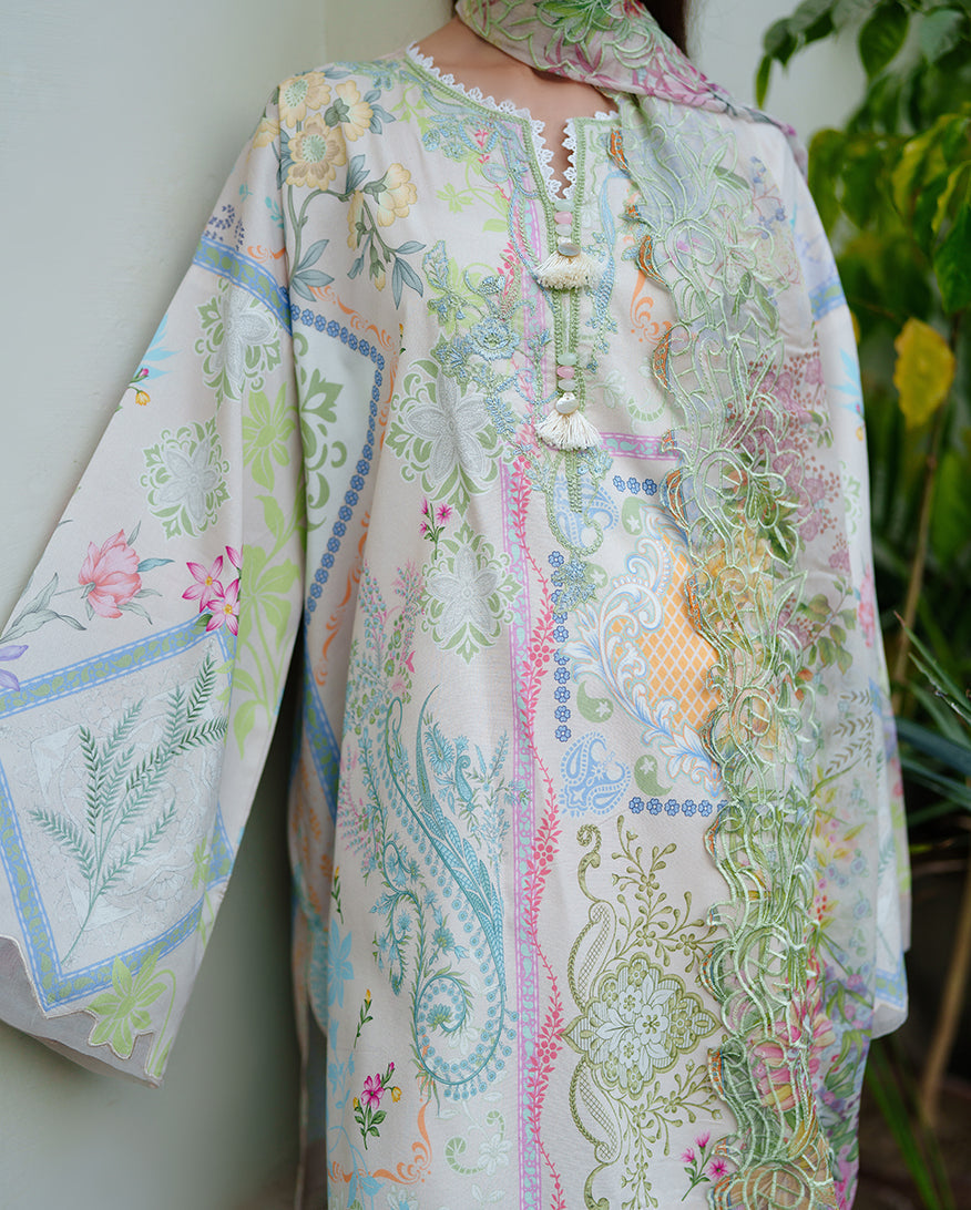 Soft Bloom Organza Women Clothing - Roheenaz - 5