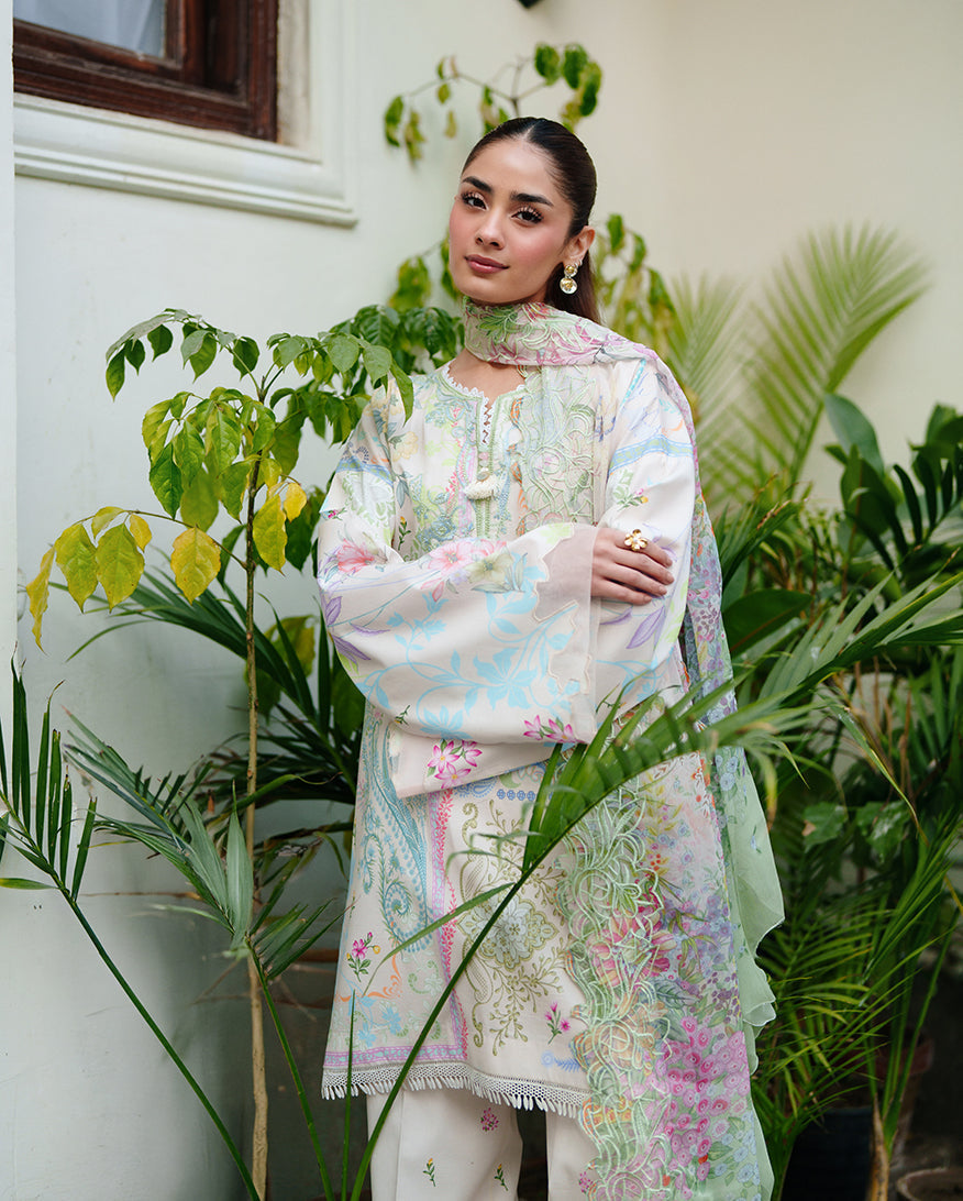 Soft Bloom Organza Women Clothing - Roheenaz - 2