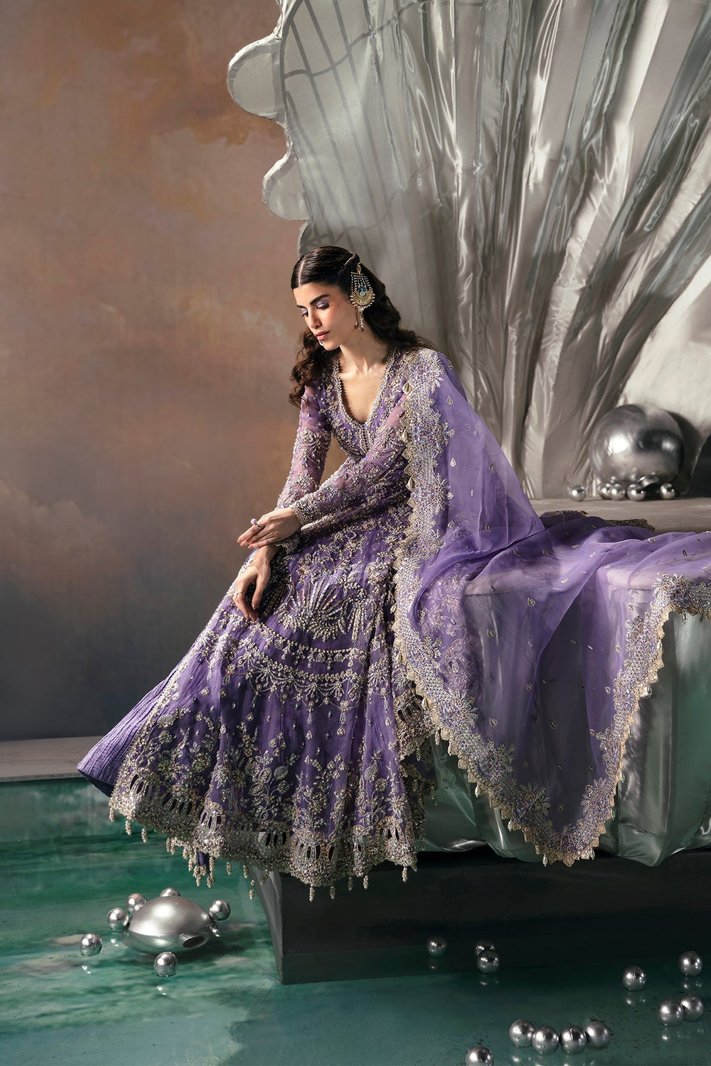 Eloah Organza Pakistani Formal Dresses - Afrozeh - 4