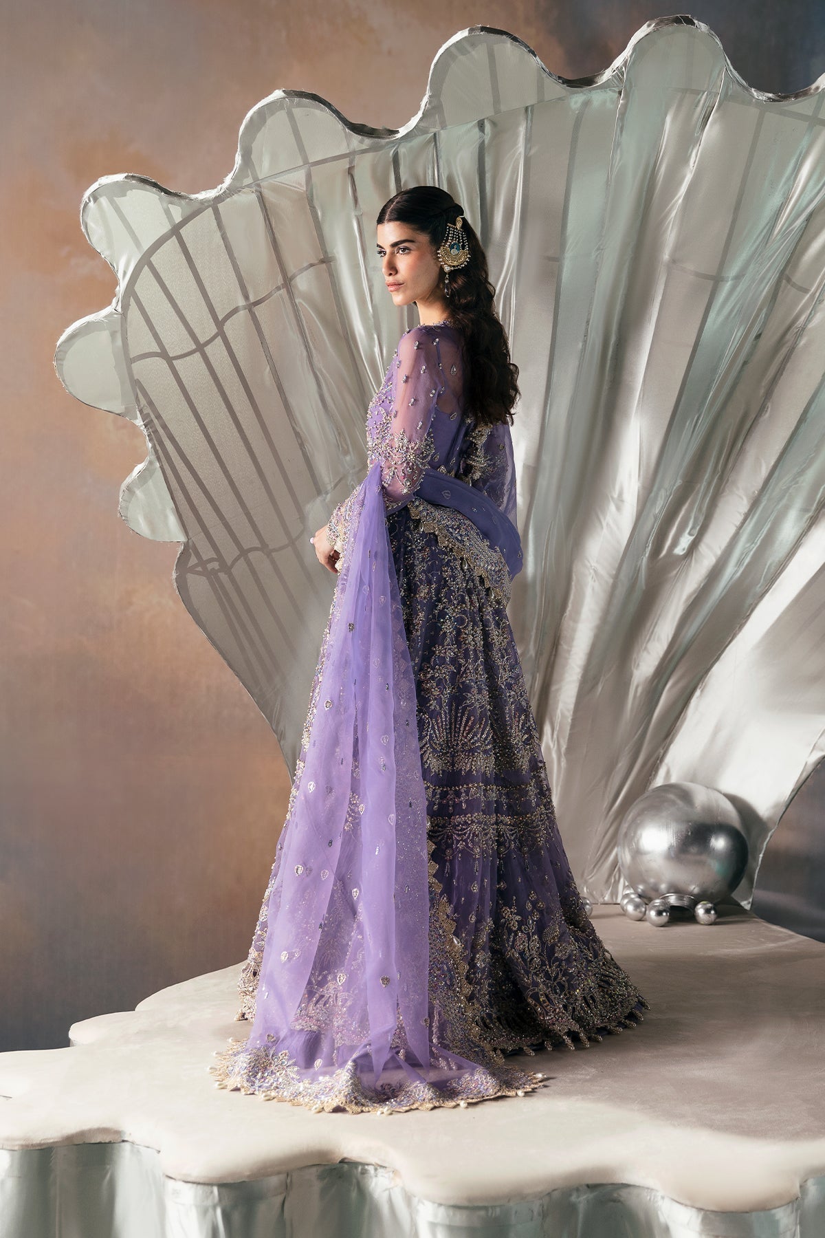 Eloah Organza Pakistani Formal Dresses - Afrozeh - 3