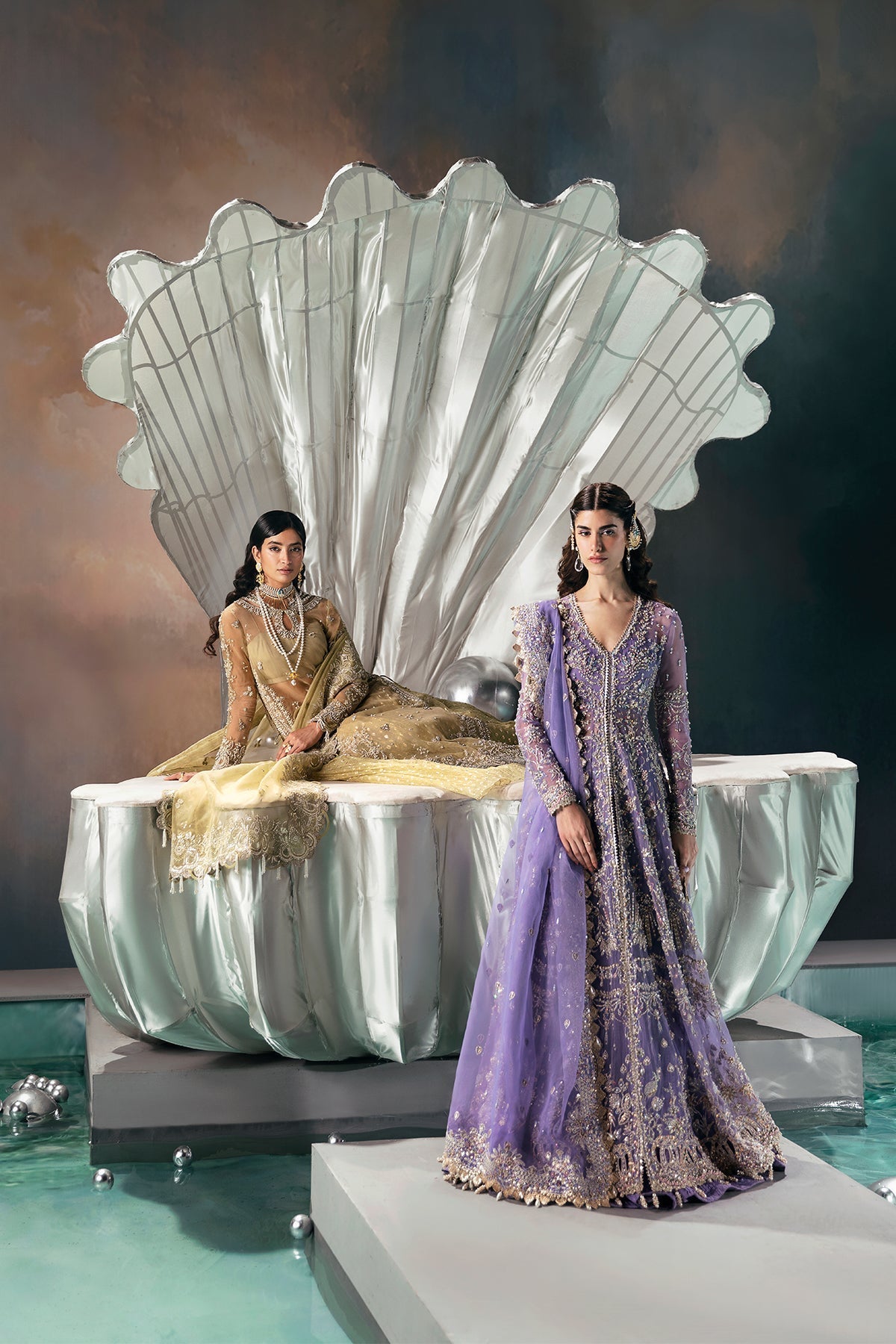 Eloah Organza Pakistani Formal Dresses - Afrozeh - 6