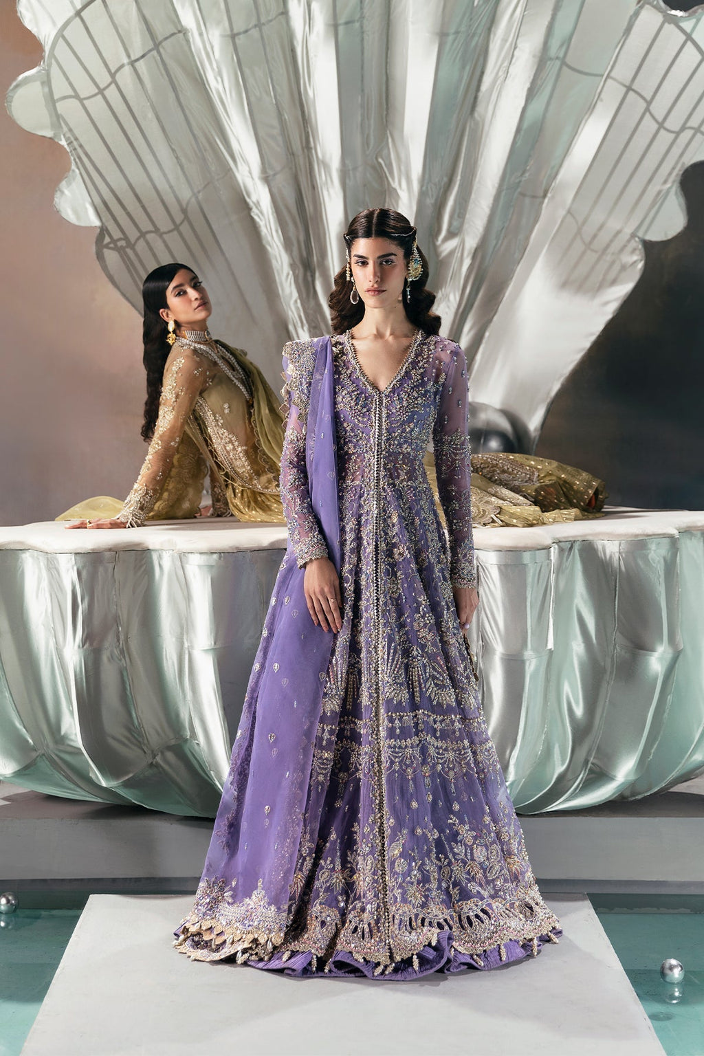 Eloah Organza Pakistani Formal Dresses - Afrozeh - 9