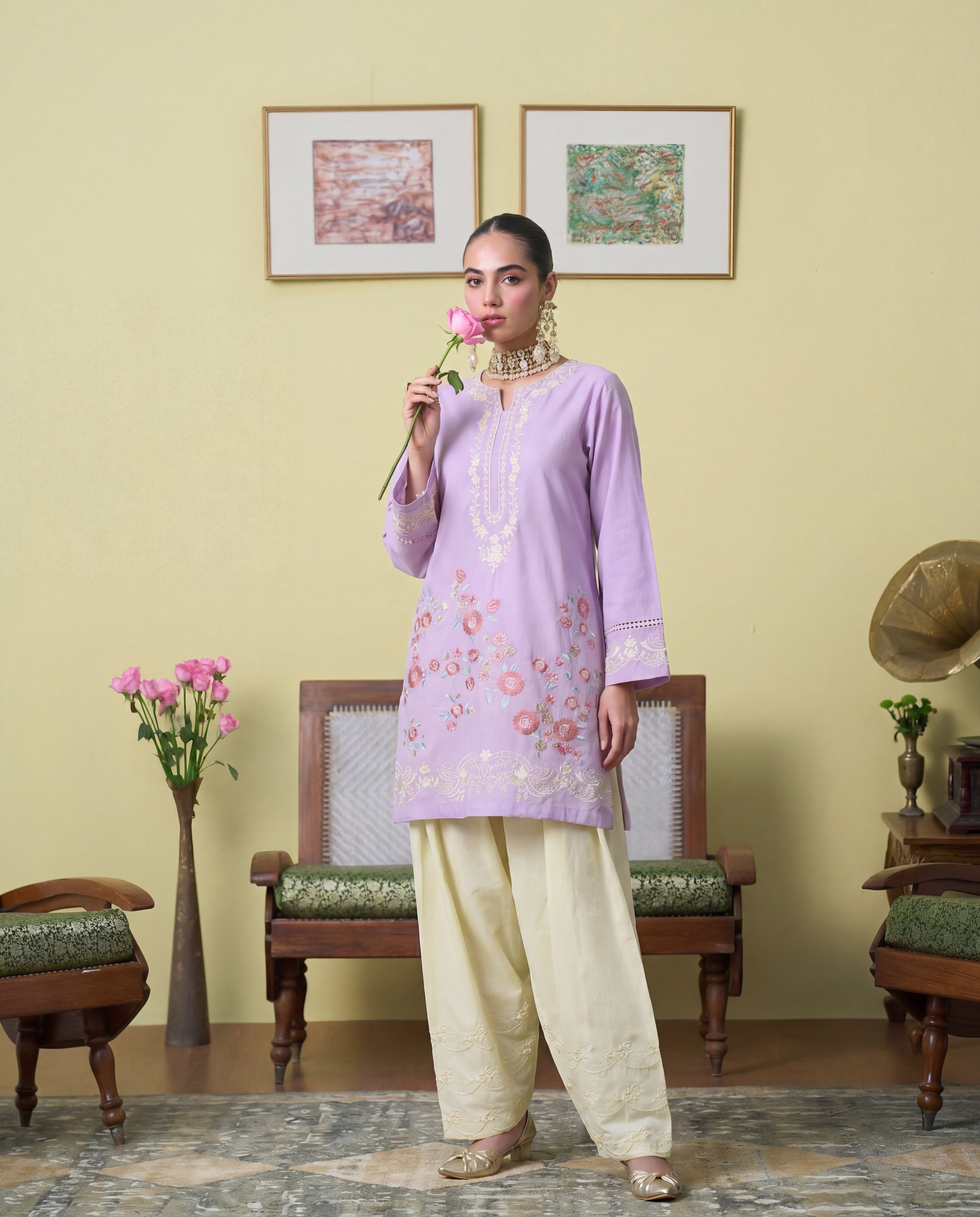 Vasper Lilac Premium Fabric Pakistani Summer Dresses - Sahiba-clothing - 7