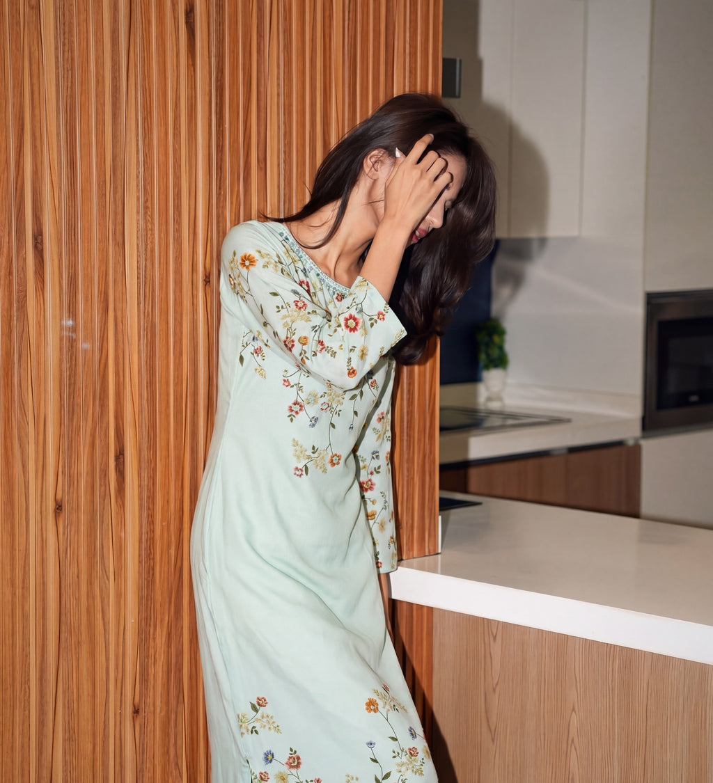 Veil Cyan Premium Fabric Pakistani Formal Dresses - Sahiba-clothing - 8