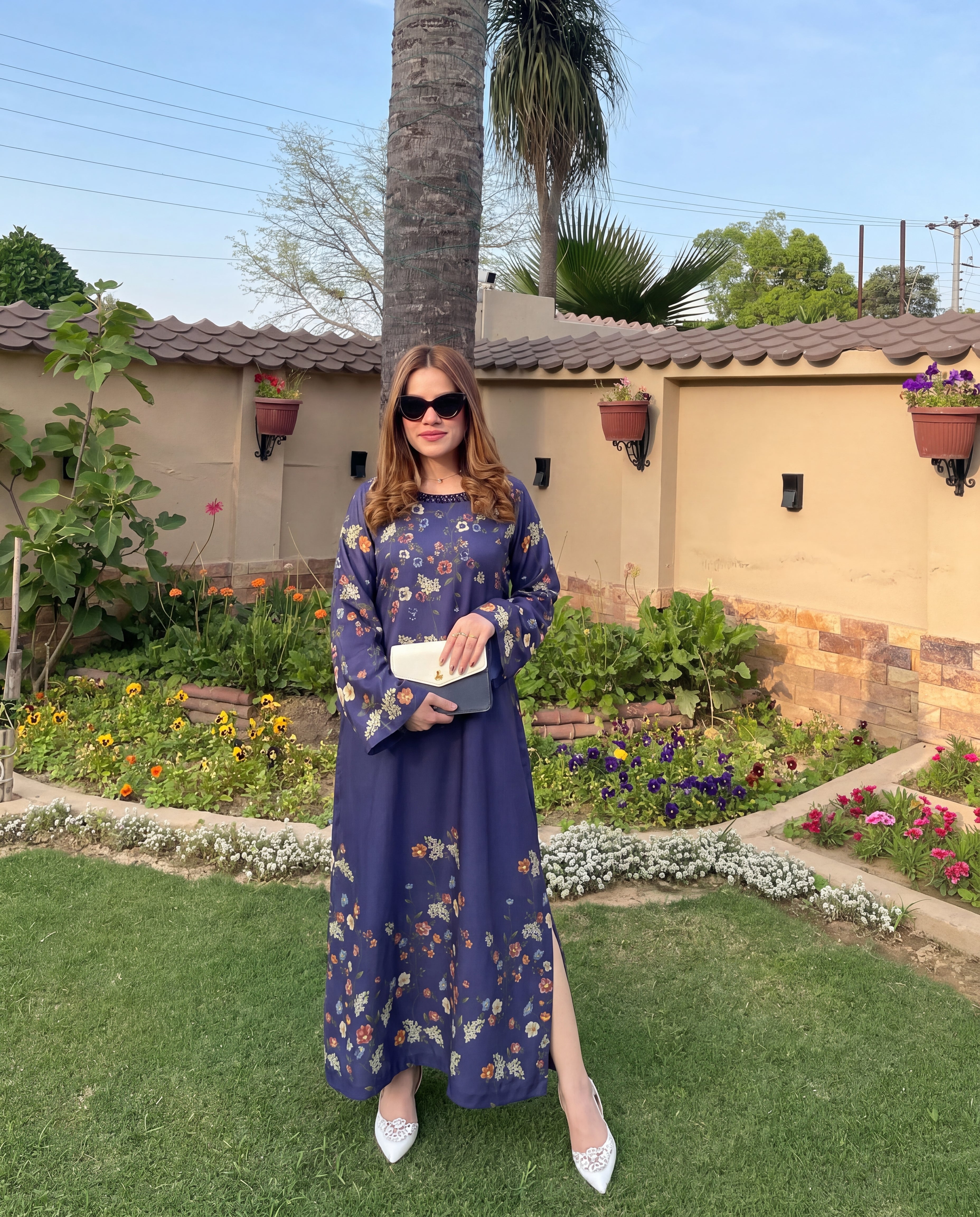 Veil Navy Premium Fabric Pakistani Formal Dresses - Sahiba-clothing - 5