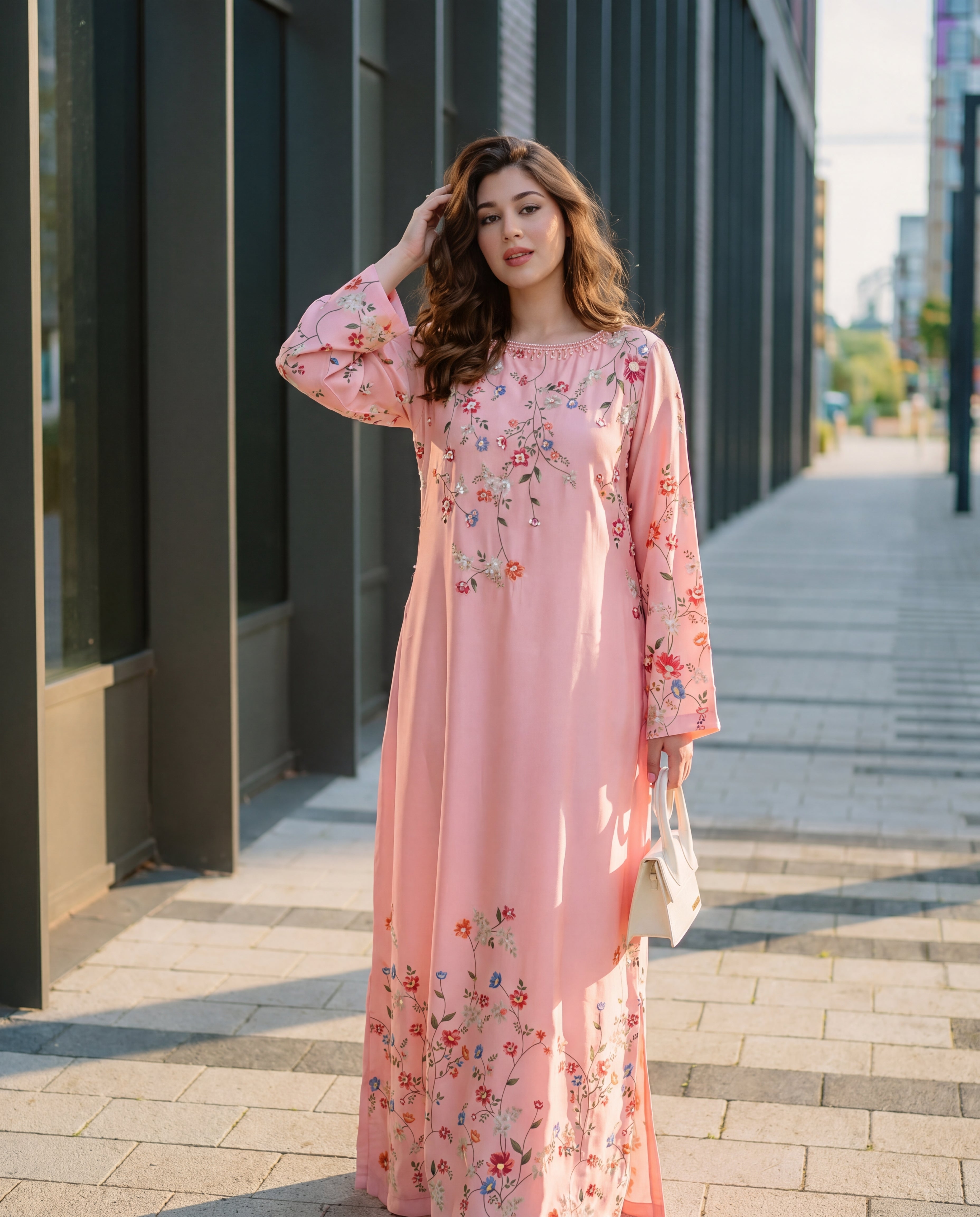 Veil Peach Premium Fabric Pakistani Formal Dresses - Sahiba-clothing - 1