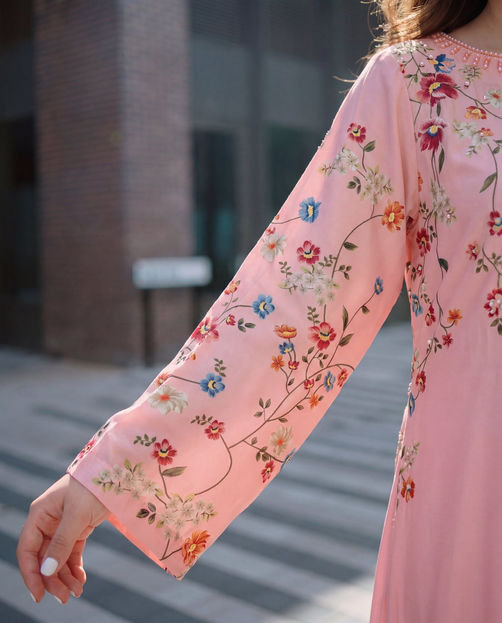 Veil Peach Premium Fabric Pakistani Formal Dresses - Sahiba-clothing - 4